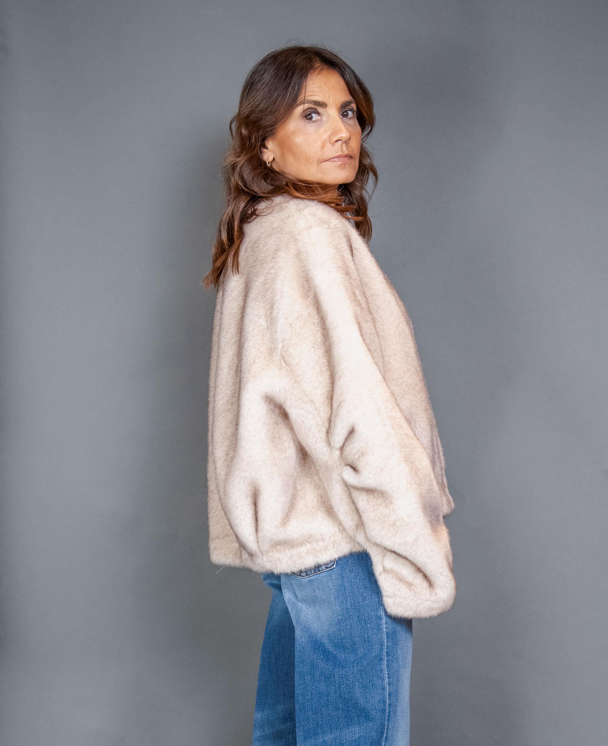 Pelliccia BULLY donna 7222 Beige 7222 COREANO B BULLY