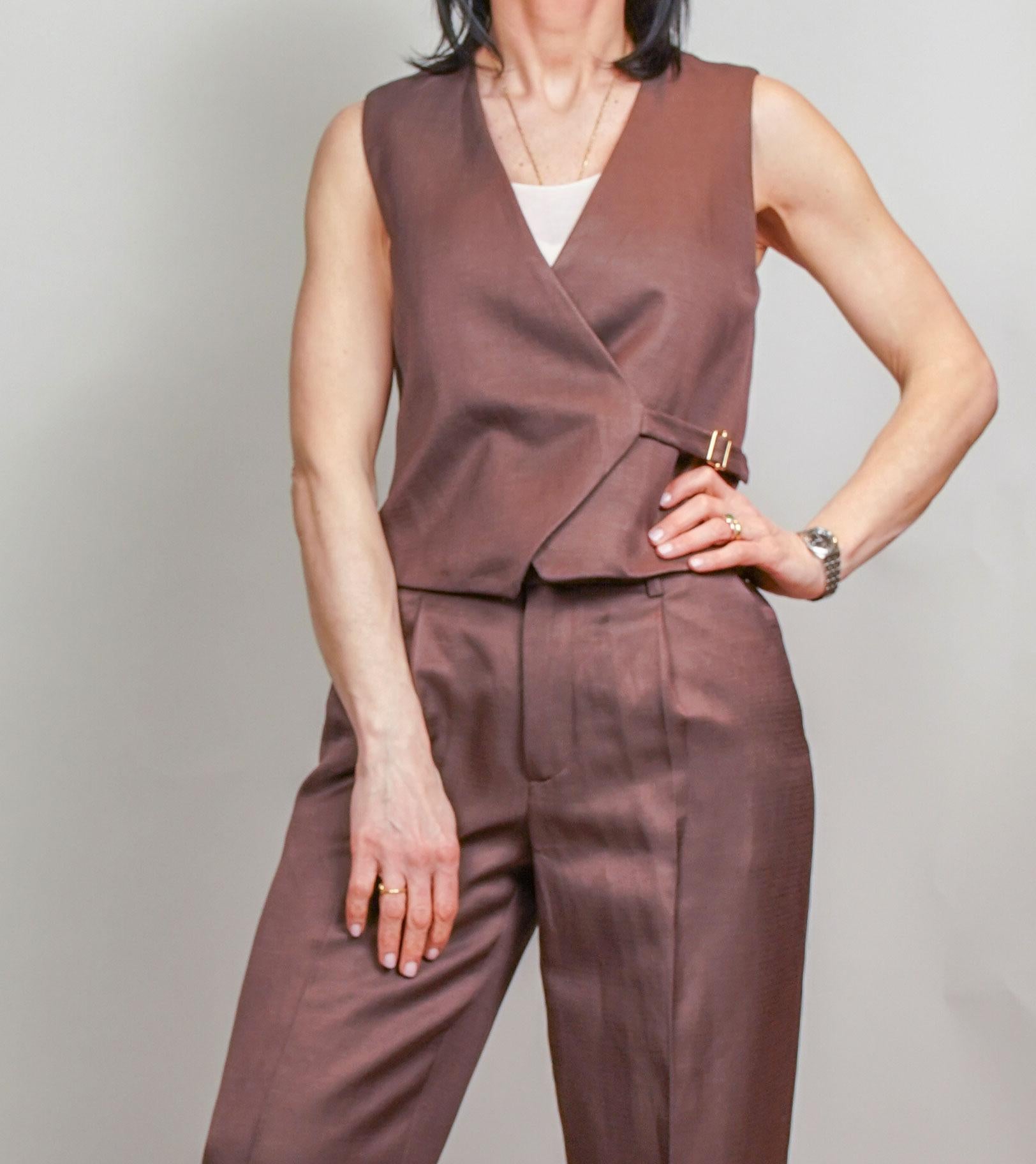 Gilet Pt Torino donna Angela marrone medio ANGELA SP14 0170 PT TORINO