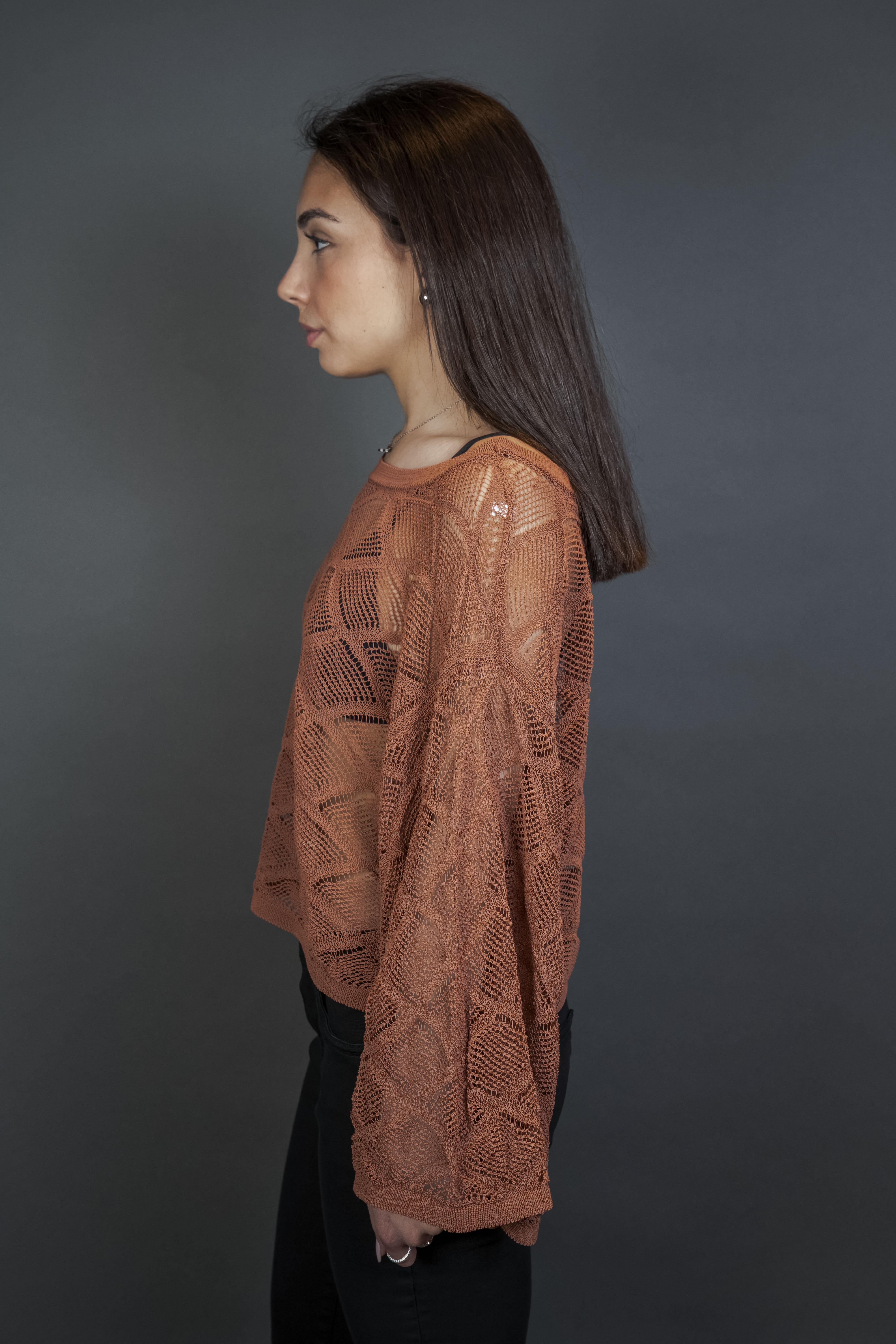 Maglia Daniele Fiesoli Donna 7177 33 tabacco 7177 33 PARICOLLO DANIELE FIESOLI