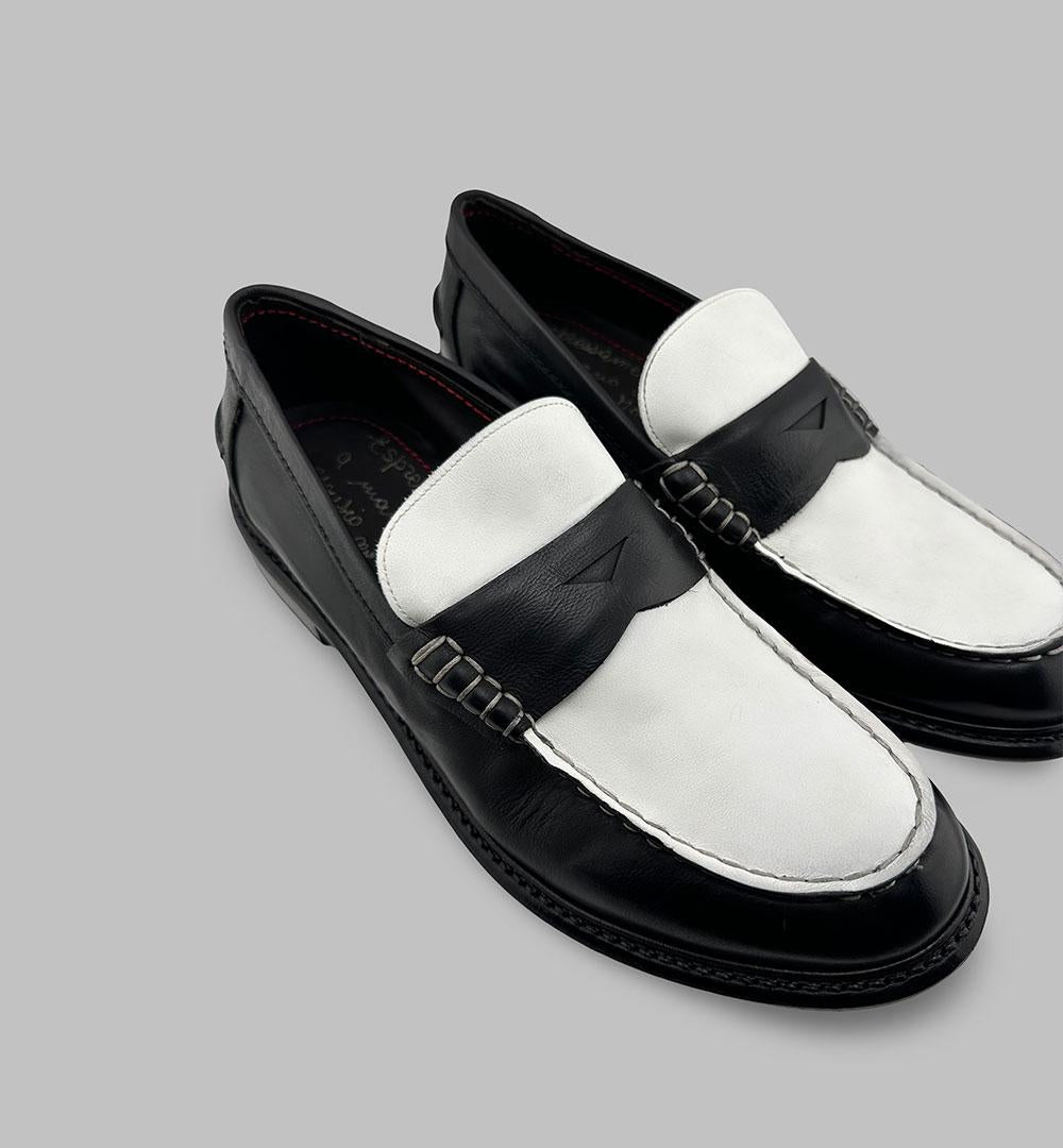 Mocassino Claudio Marini uomo 897 bicolor 897 PENNY.BICOLOR.N CLAUDIO MARINI