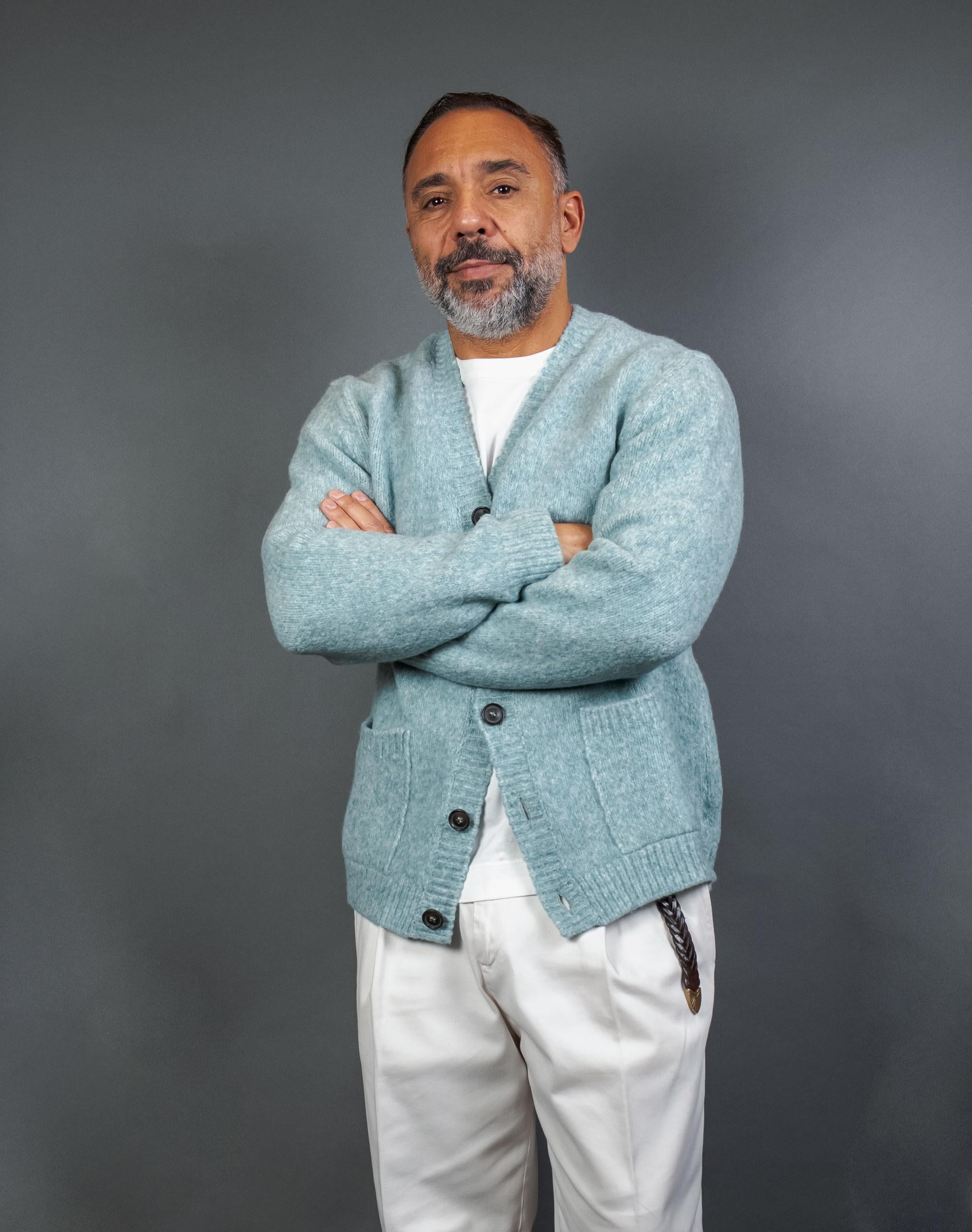 Cardigan SETTEFILI CASHMERE uomo RAVEL6CA Azzurro RAVEL6CA VE05 MENTA SETTEFILI CASHMERE