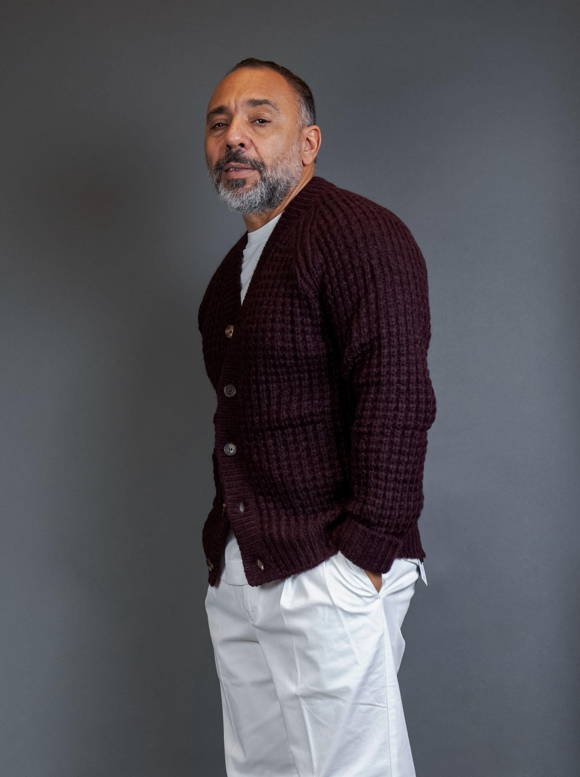 Cardigan ROBERTO COLLINA uomo 42110 Bordeaux 42110 4236 ROBERTO COLLINA