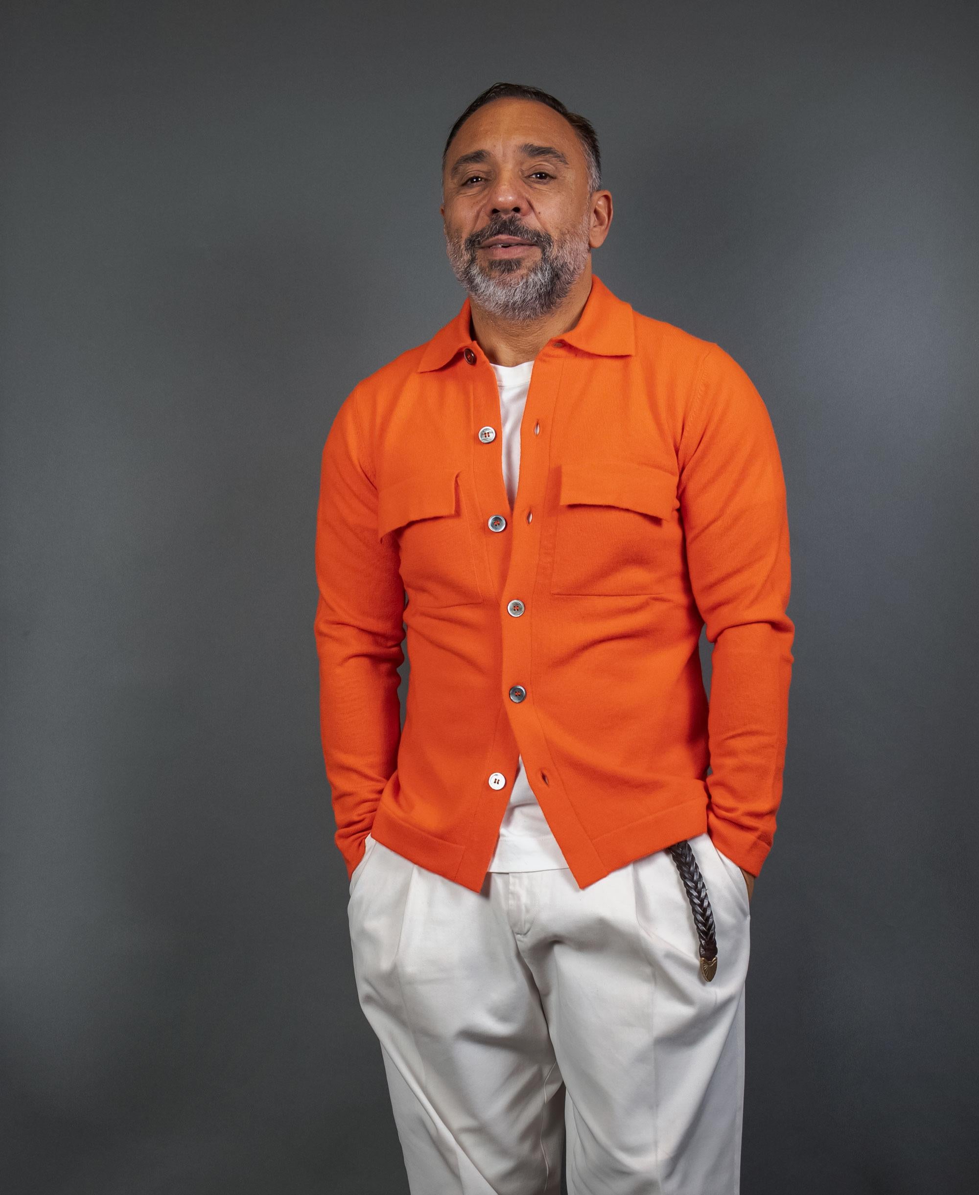 Cardigan Della Ciana uomo 18079 Arancione 18079 CAROTA Della Ciana