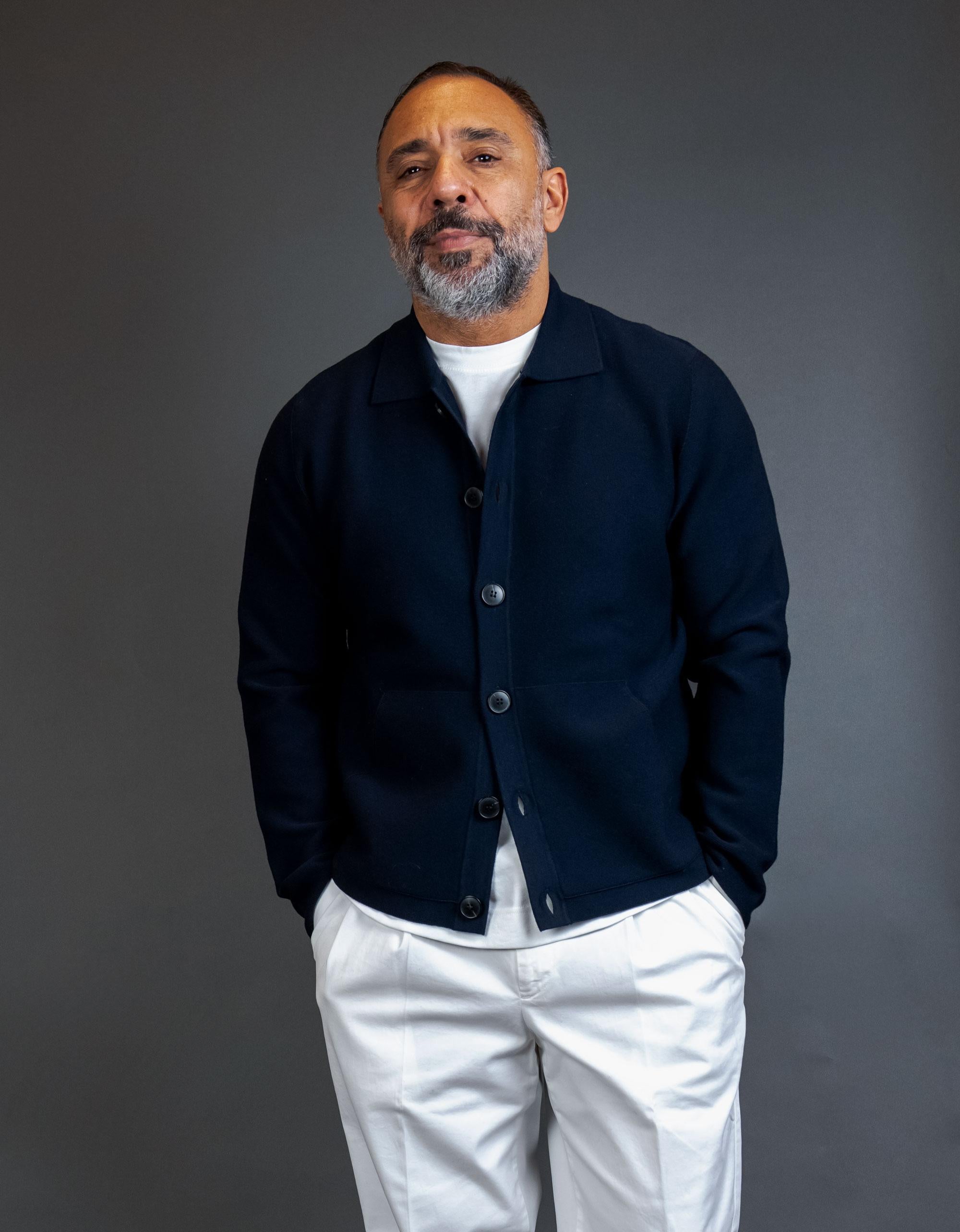 Cardigan OFFICINE uomo 135213 Blu 1352 13 401 BLU OFFICINE