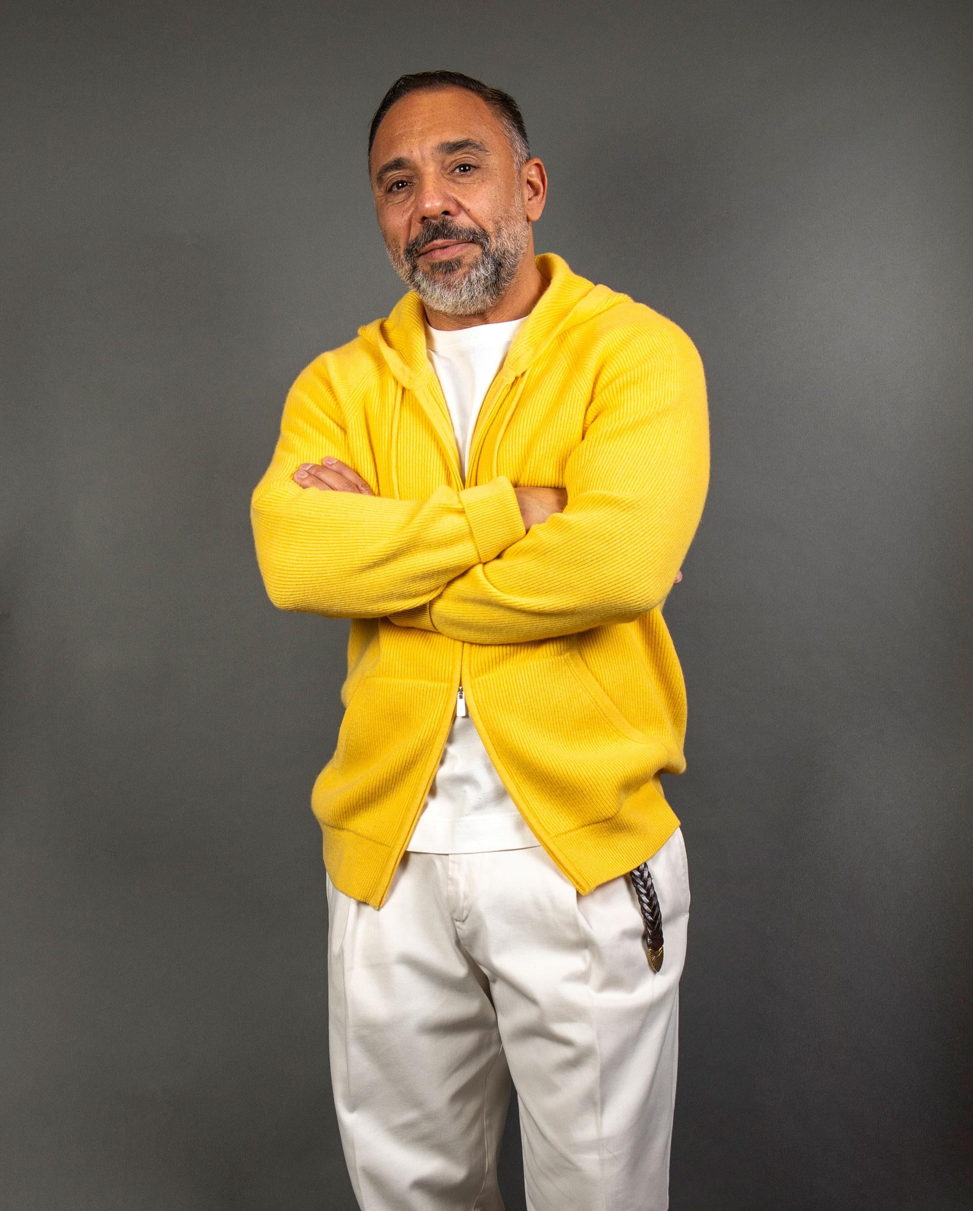 Cardigan Della Ciana uomo 07187 Giallo 07187 SENAPE Della Ciana