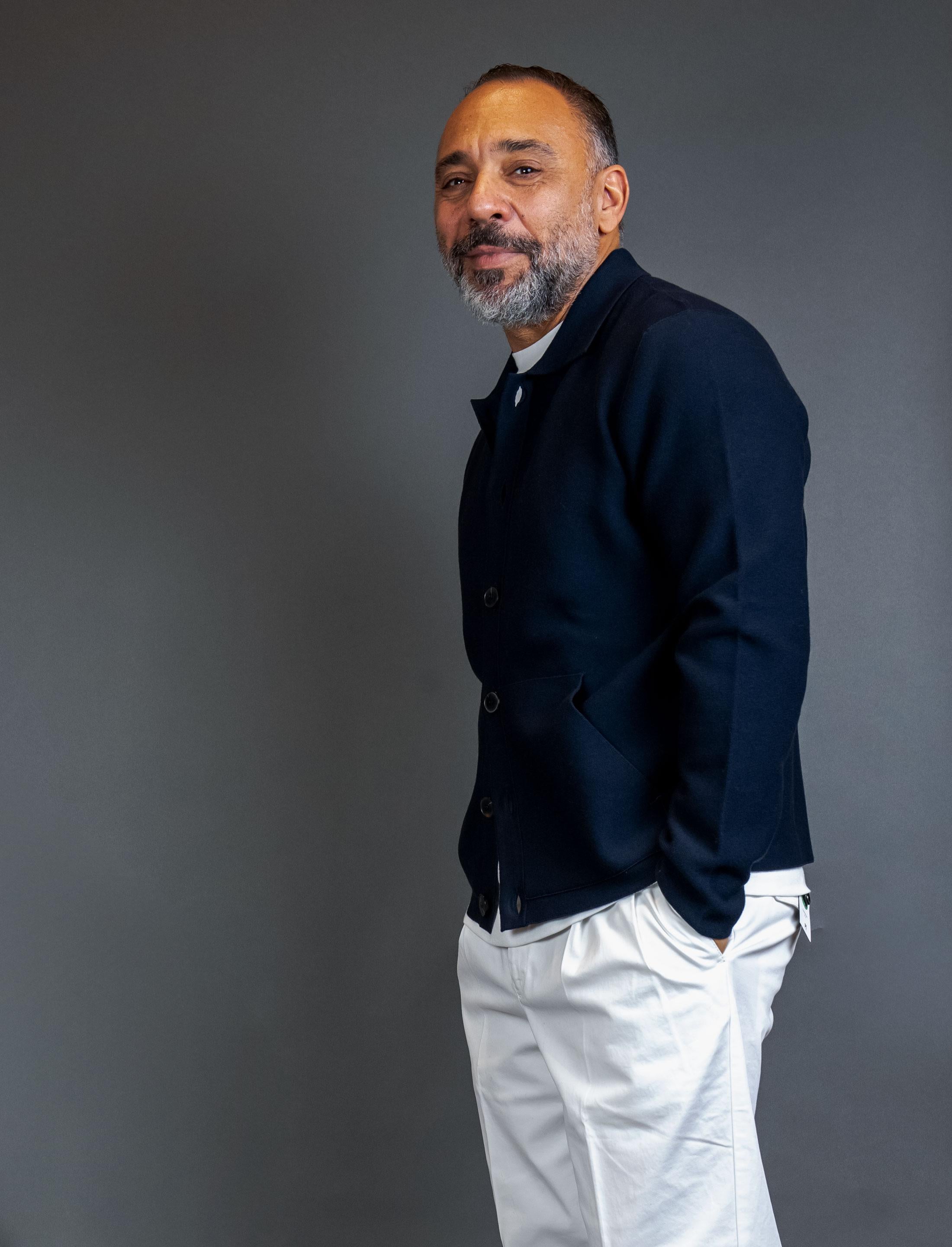 Cardigan OFFICINE uomo 135213 Blu 1352 13 401 BLU OFFICINE