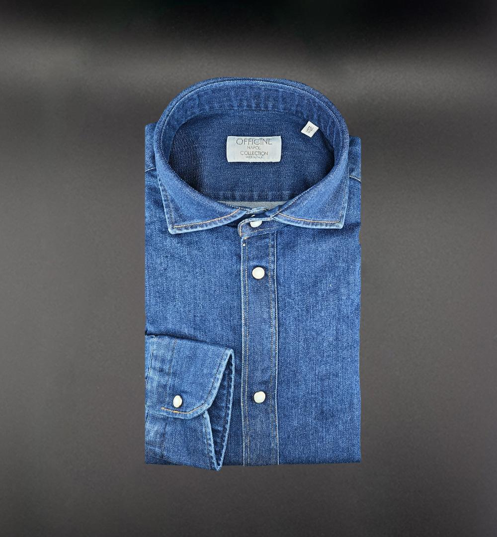 Camicia OFFICINE uomo 4489 Denim 4489 DENIM OFFICINE
