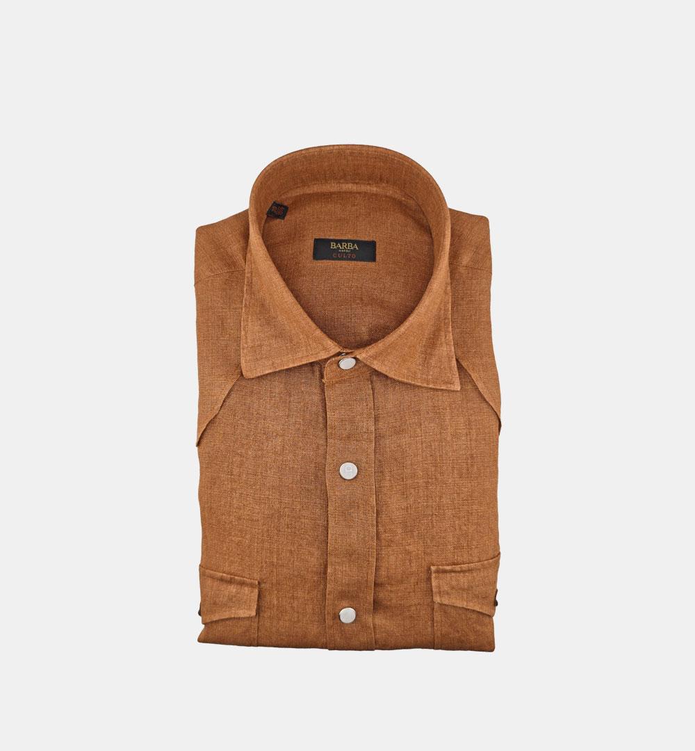 Camicia Barba uomo WSU10 2054115 mattone WSU10 2054115 1 BARBA