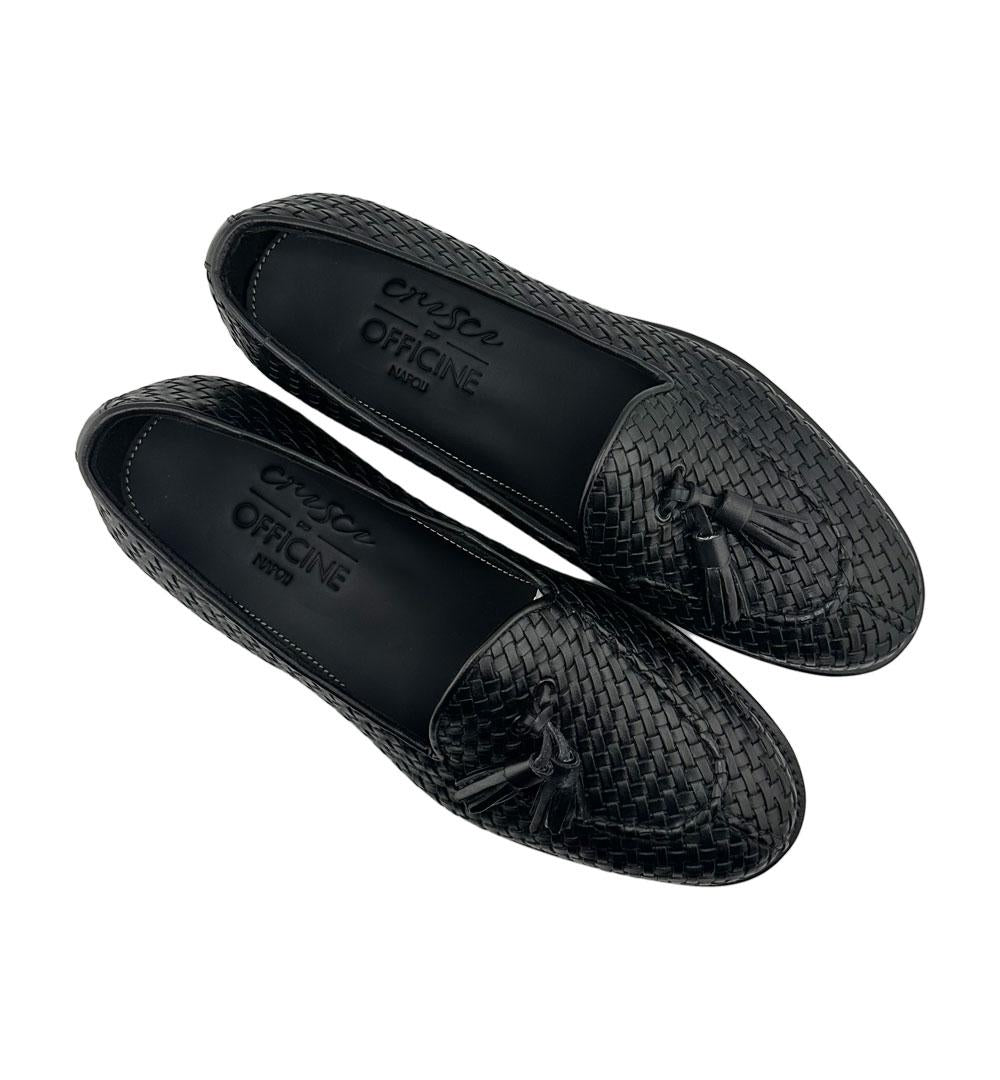 Mocassini Crisci uomo 3585 Intreccio neri 3585 NAP.INTRECCIO CRISCI