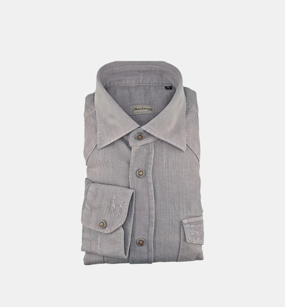 Camicia Sartorio uomo Texas grigia TEXAS 445909002 SARTORIO