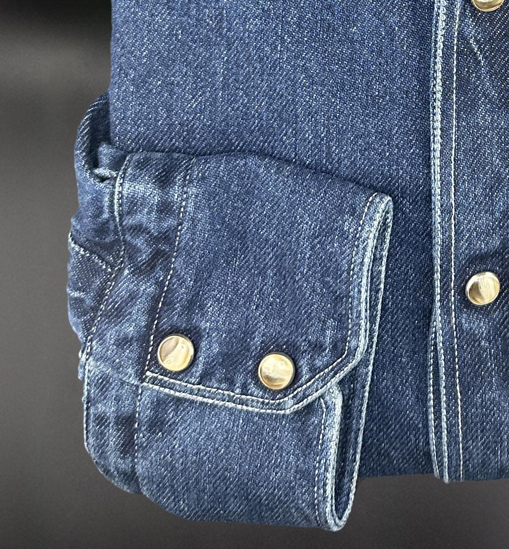 Camicia Giangi x Officine uomo Osiride blu medio OSIRIDE DENIM MEDIO GIANGI