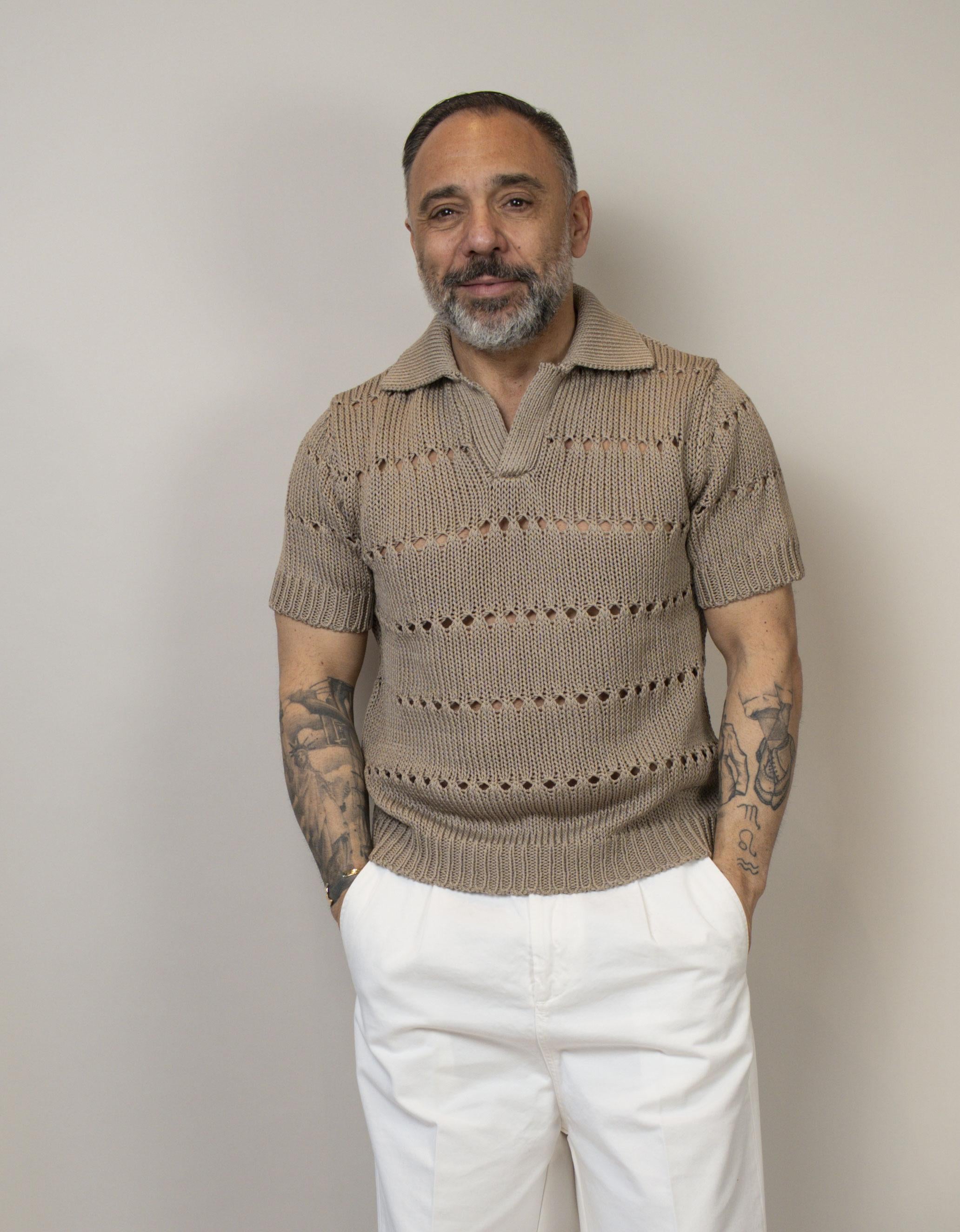 Polo Daniele Fiesoli uomo 4071 marrone POLO 4071 38 DANIELE FIESOLI