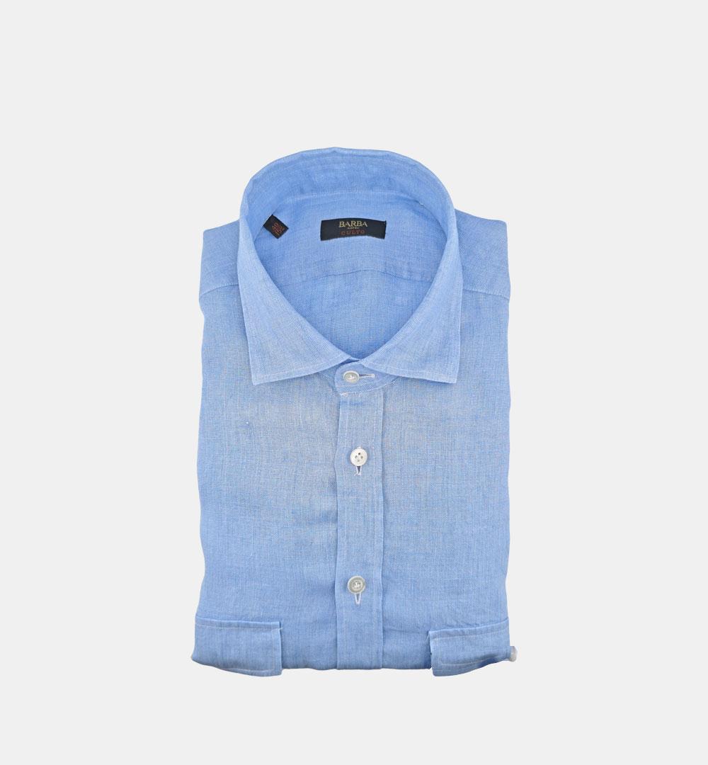 Camicia Barba uomo PIU12 0154112 azzurra PIU12 0154112 2 BARBA
