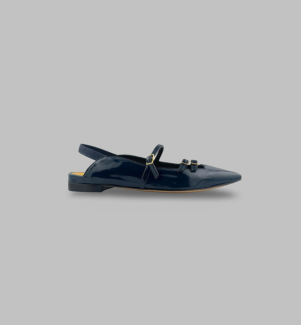 Ballerine Mara Bini donna U314 blu U314S FIBBIE.B MARA BINI