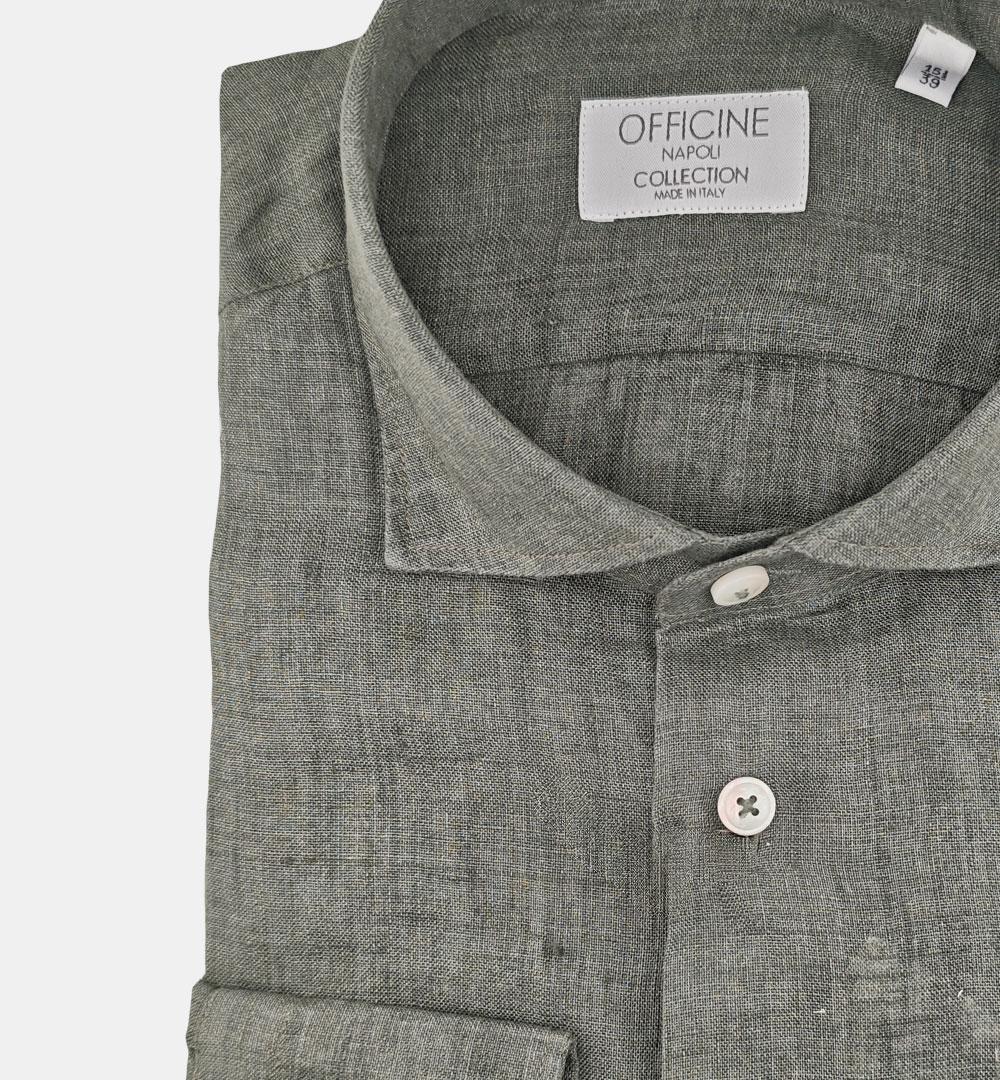 Camicia Officine uomo B47189 verde CAMICIA B4718 9 OFFICINE