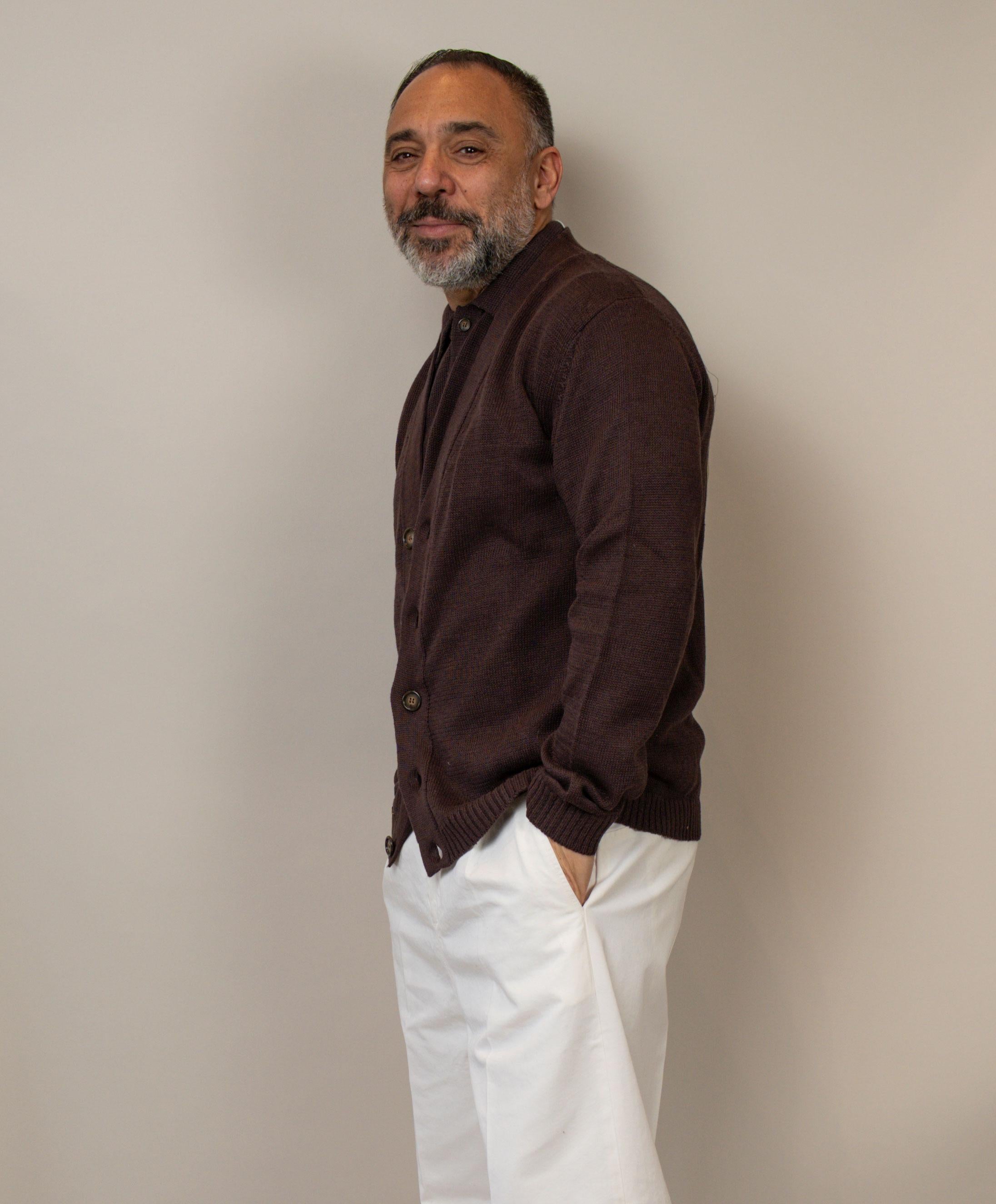 Cardigan Daniele Fiesoli uomo 3080 testa di moro CARDIGAN 3080 033 DANIELE FIESOLI
