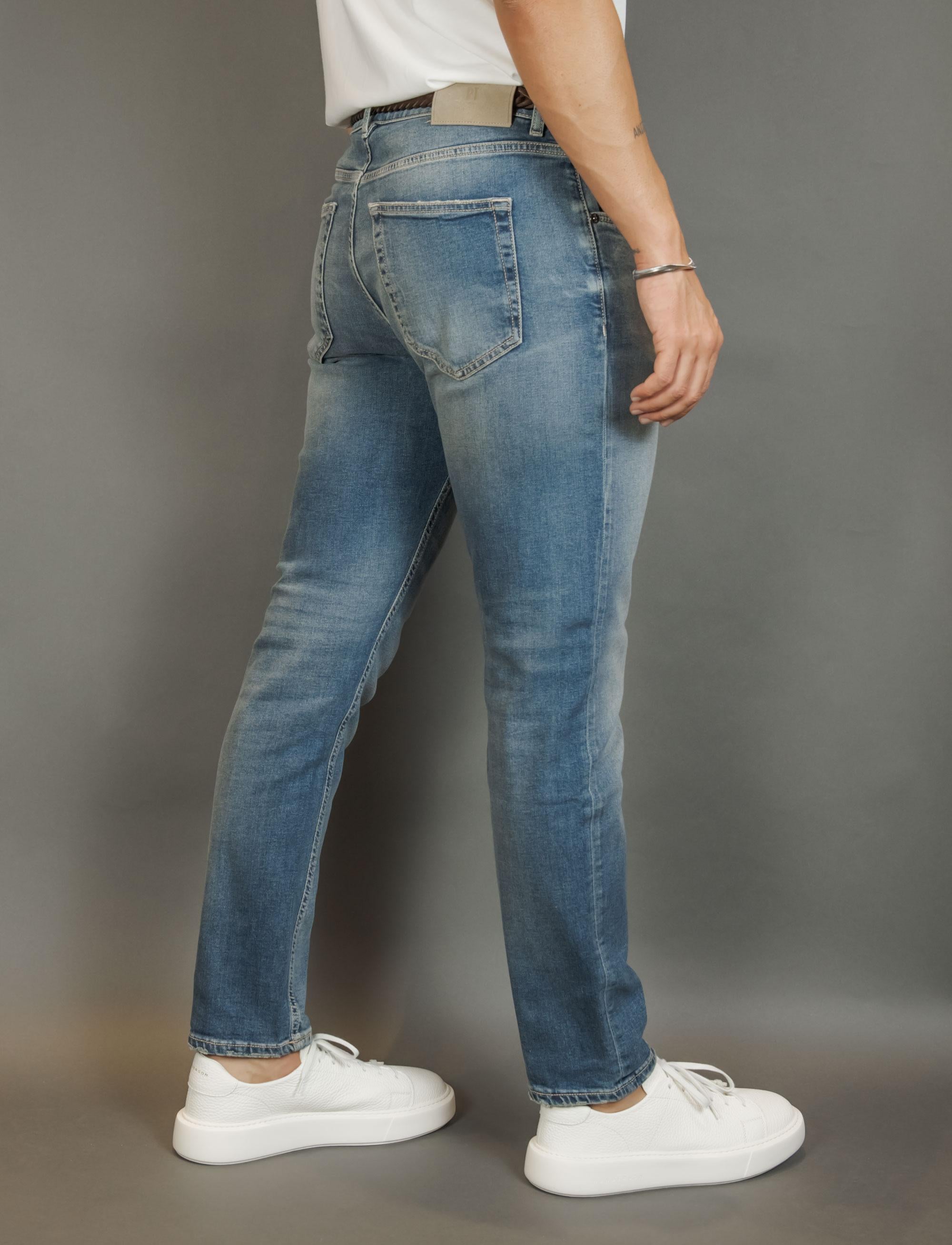Jeans PT TORINO uomo PT05B0 SH0230 Blu PT05B0 SH0230 MM88 DENIM MEDIO PT TORINO