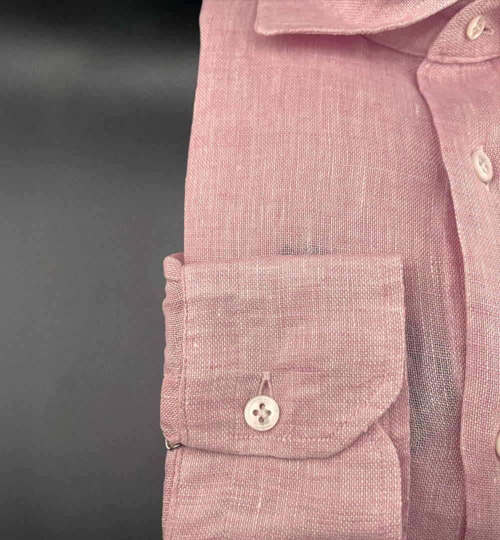 Camicia Giangi x Officine uomo SAHARA 9410 rosa lino SAHARA 9410 2 ROSA GIANGI