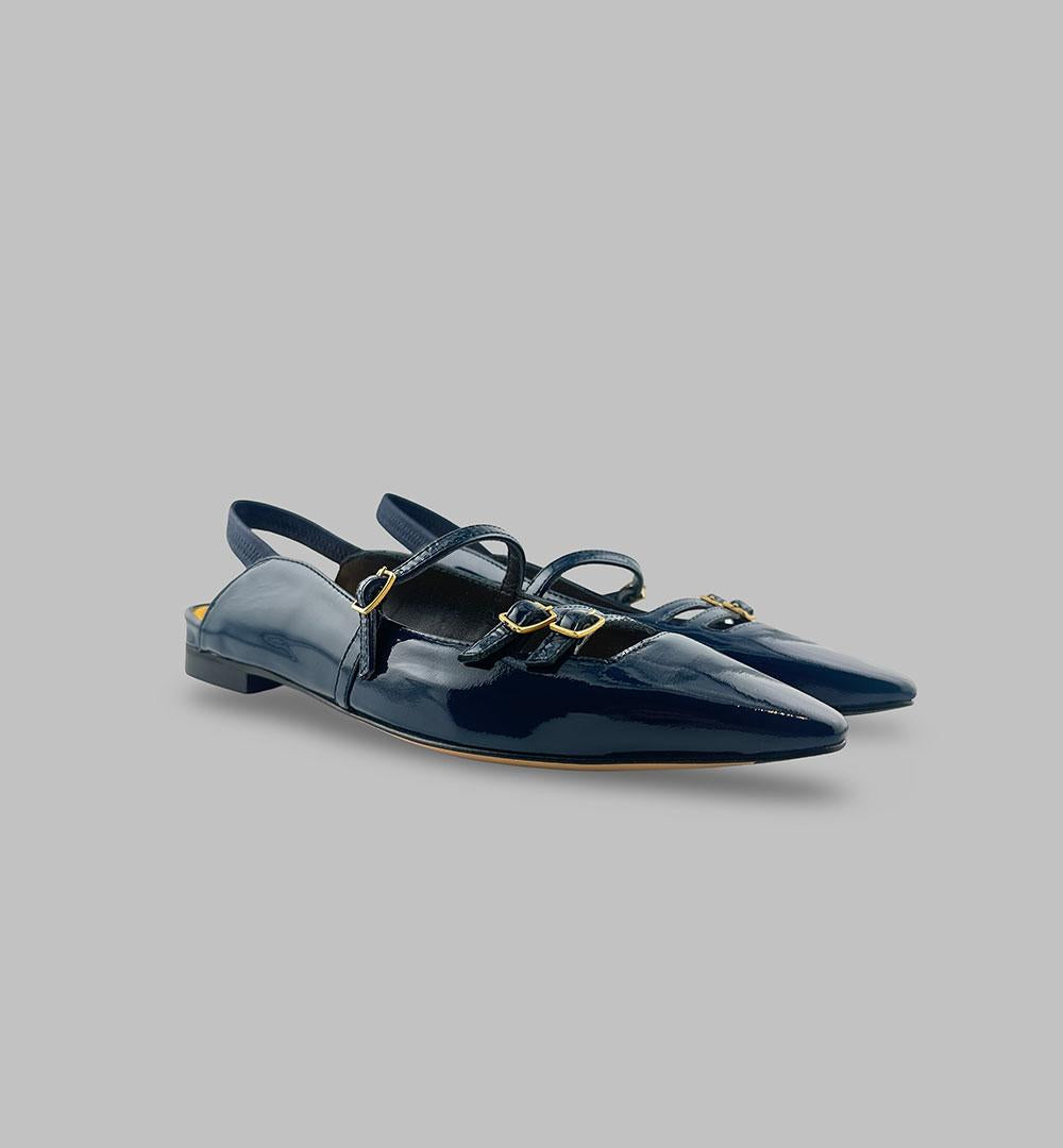 Ballerine Mara Bini donna U314 blu U314S FIBBIE.B MARA BINI