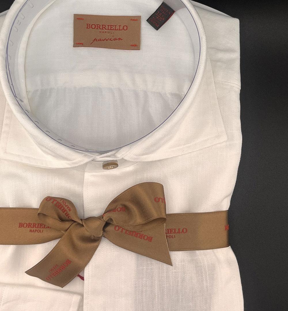Camicia Borriello uomo 200280 bianca 200280 11 BIANCO BORRIELLO