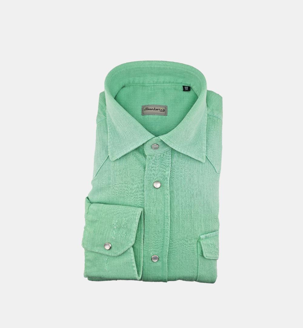 Camicia Sartorio uomo Texas verde mela TEXAS 445915003 SARTORIO