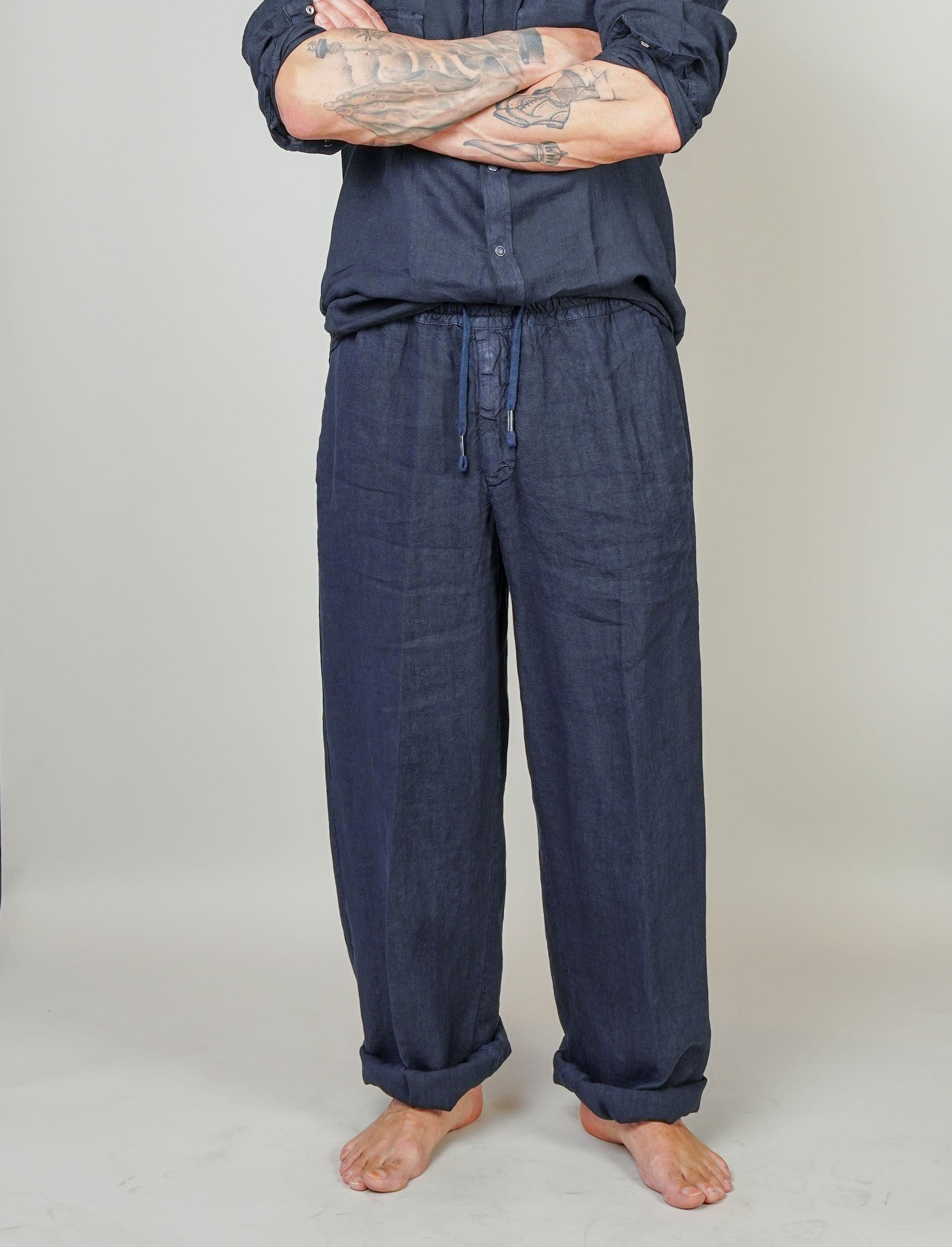 Pantalone Inlinum uomo Pajama blu PAJAMA TROPEA PANTS BLUE INLINUM