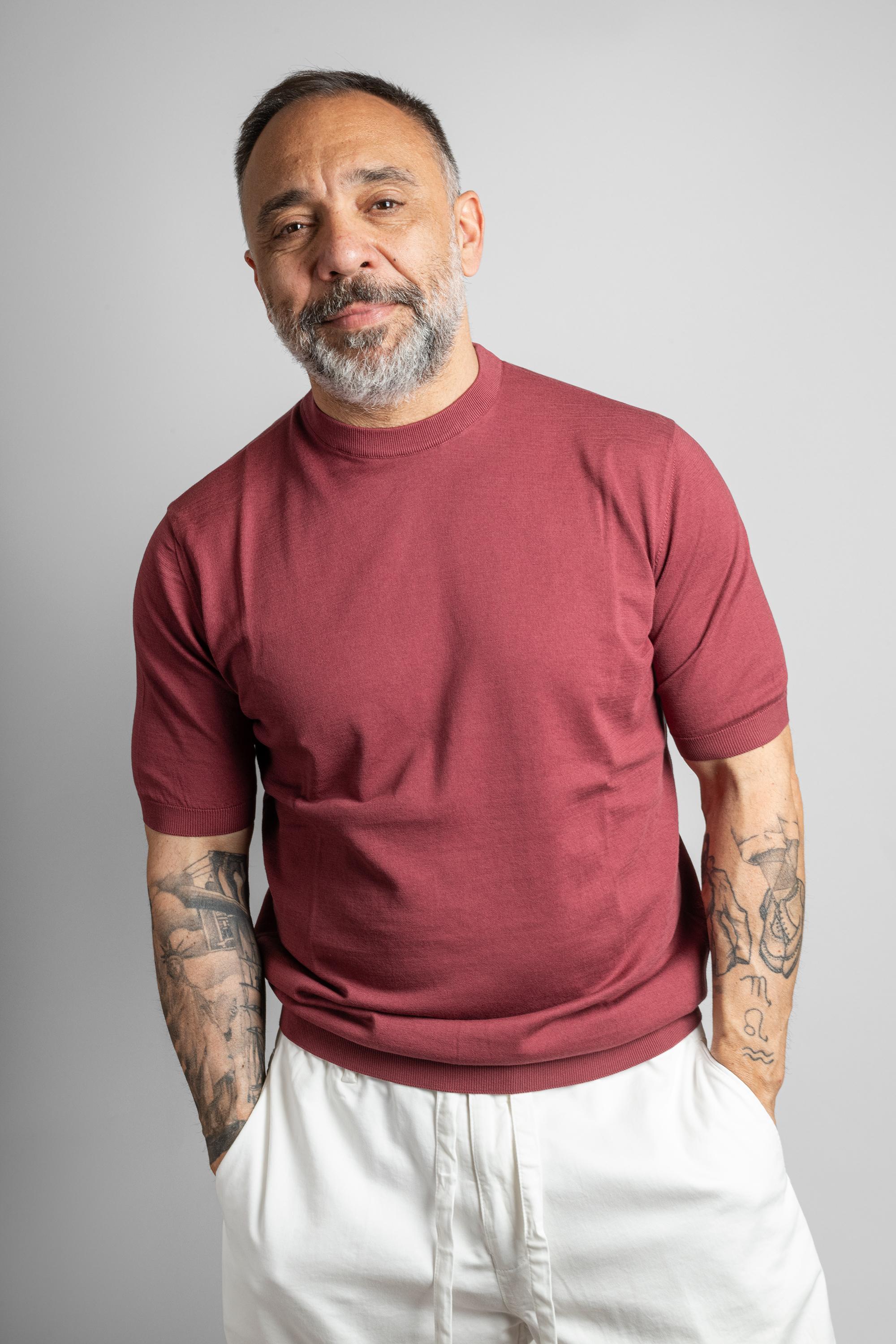 T-shirt FEDELI uomo GIROCOLLO 8014 Bordeaux GIROCOLLO 8014 16 FEDELI