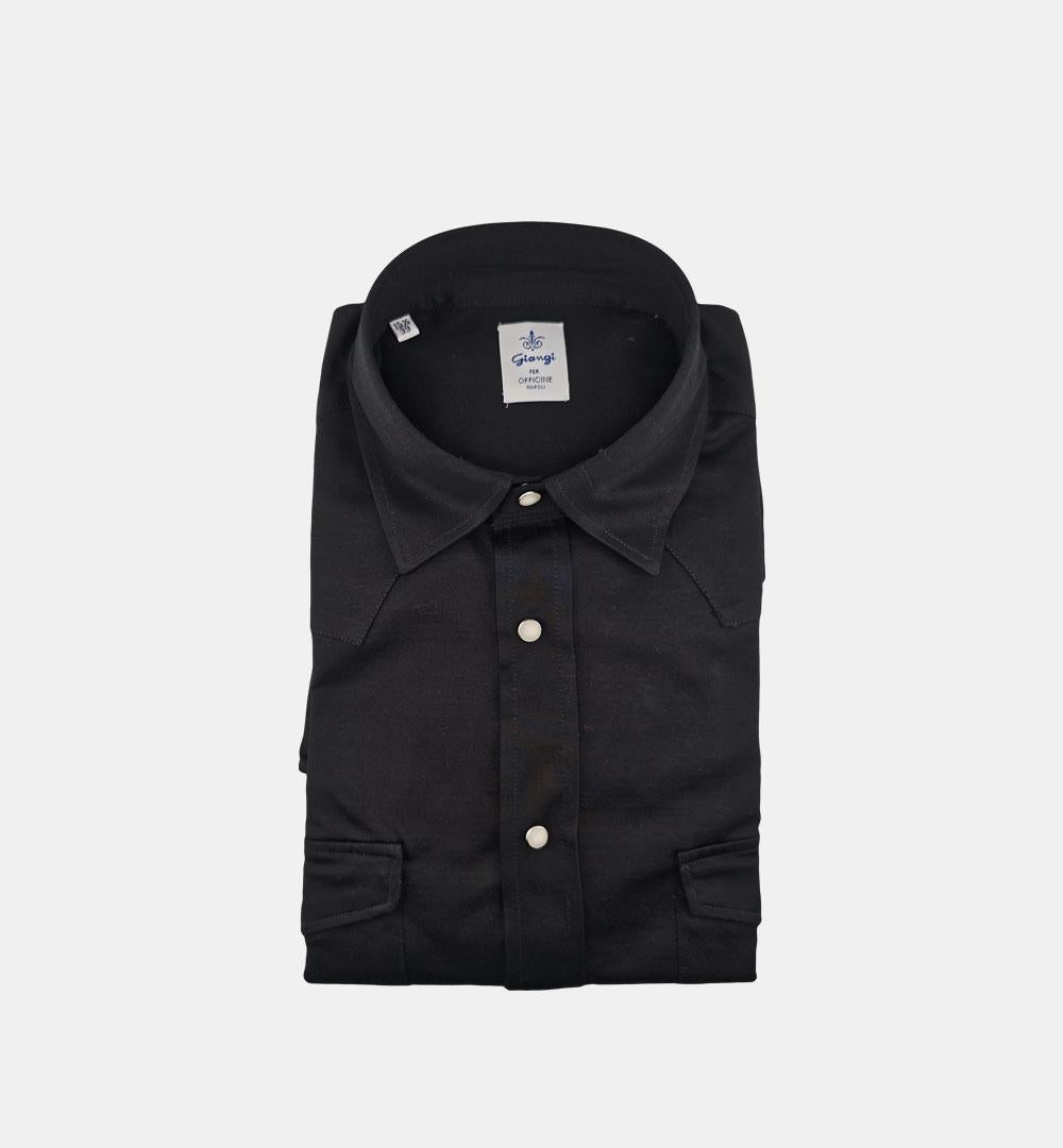 Camicia Giangi uomo Wester nera WESTER NERO GIANGI