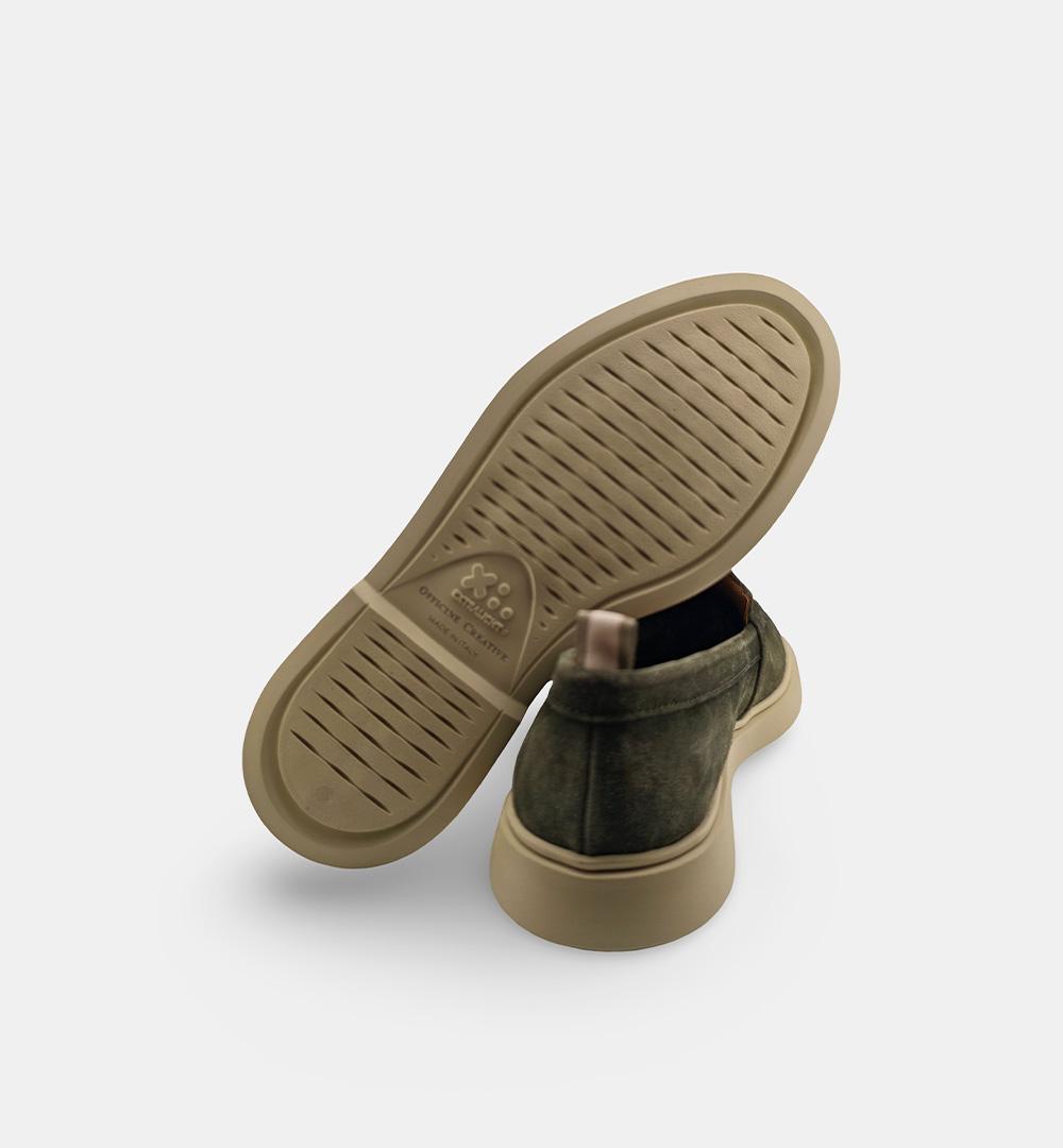 Mocassini OFFICINE CREATIVE uomo BONES002 Verde BONES/002 MILYTARY OFFICINE CREATIVE