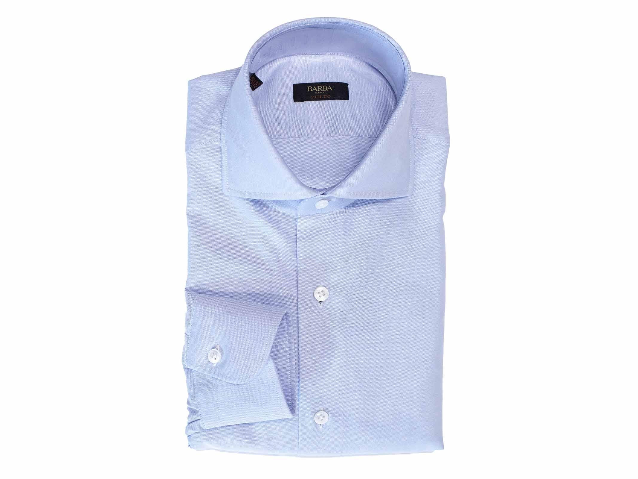 Camicia Barba uomo K1U13P0144098 celeste<BR/> K1U13P0144098 001 C BARBA