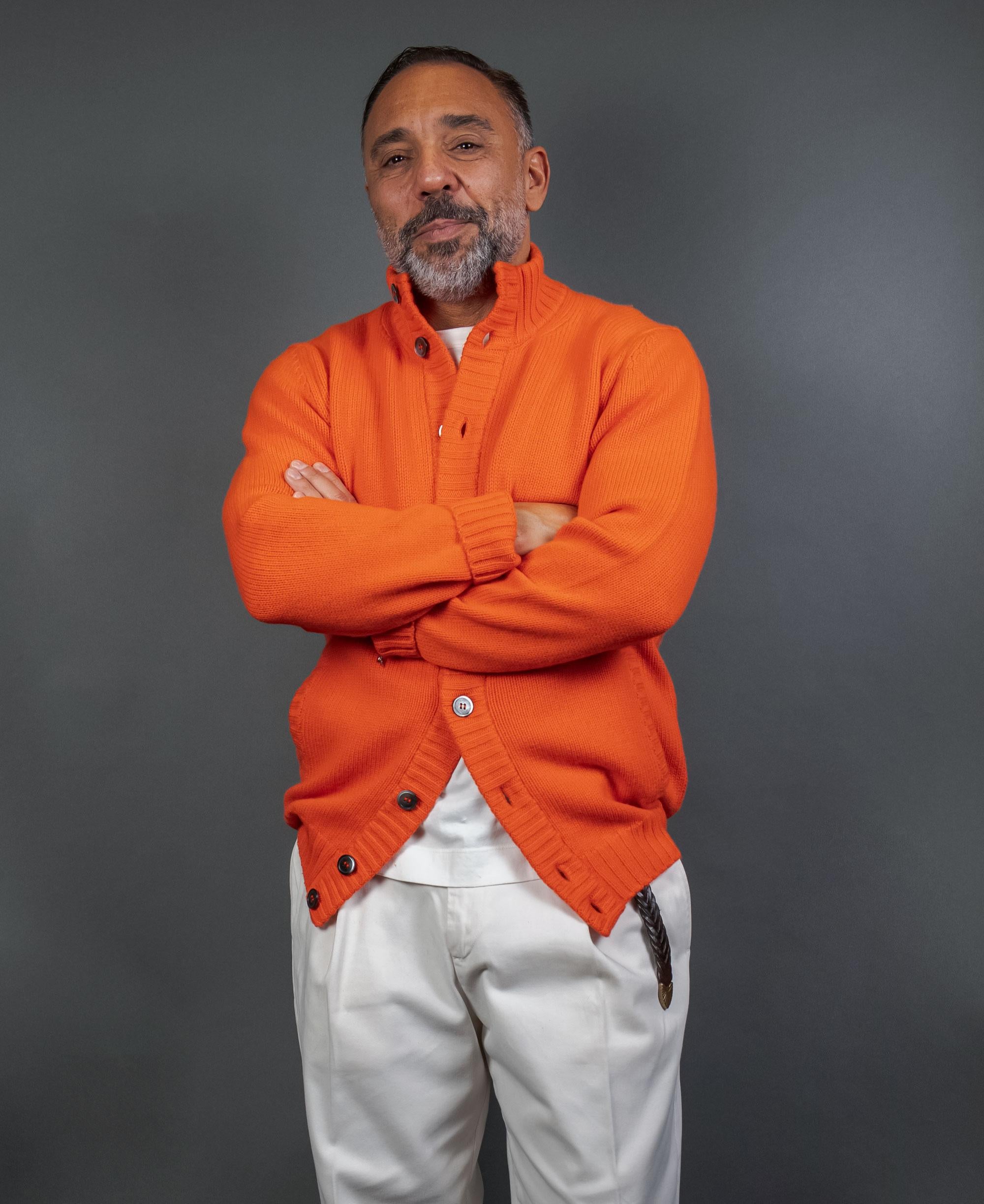 Cardigan Della Ciana uomo 18576 Arancione 18576 CAROTA Della Ciana