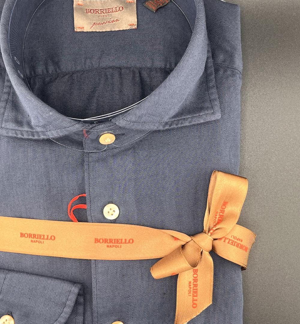 Camicia Borriello uomo 200280 blu 200280 13 BLU BORRIELLO