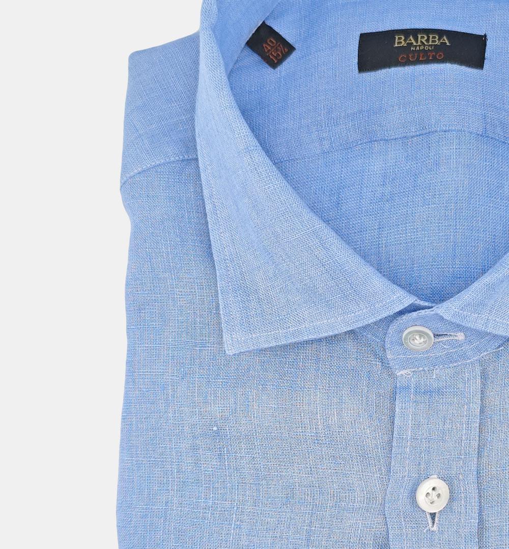 Camicia Barba uomo PIU12 0154112 azzurra PIU12 0154112 2 BARBA