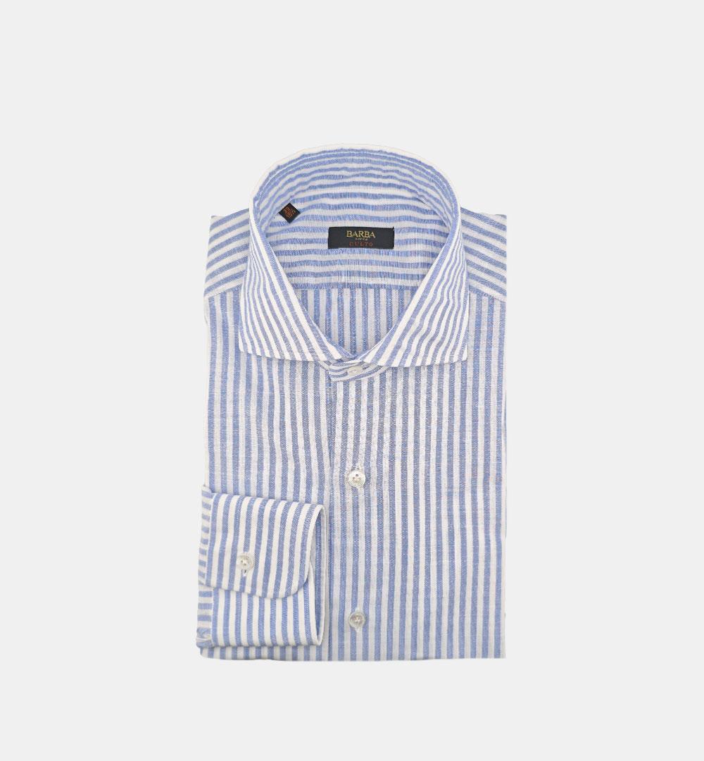 Camicia Barba uomo K1U13 0154029 bianca azzurra K1U13 0154029 2 BARBA