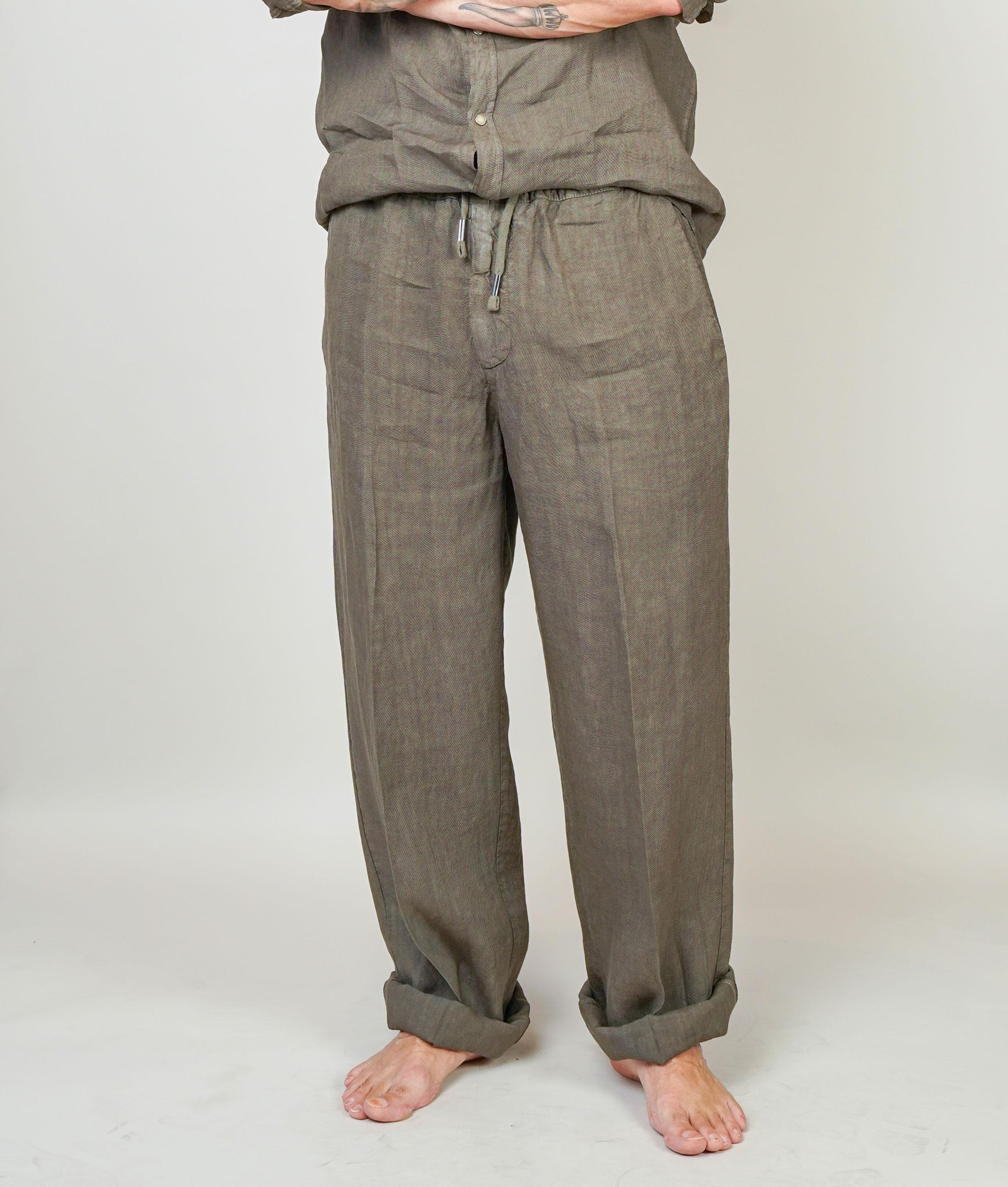 Pantalone Inlinum uomo Pajama verde militare PAJAMA TROPEA PANTS MILITARE INLINUM
