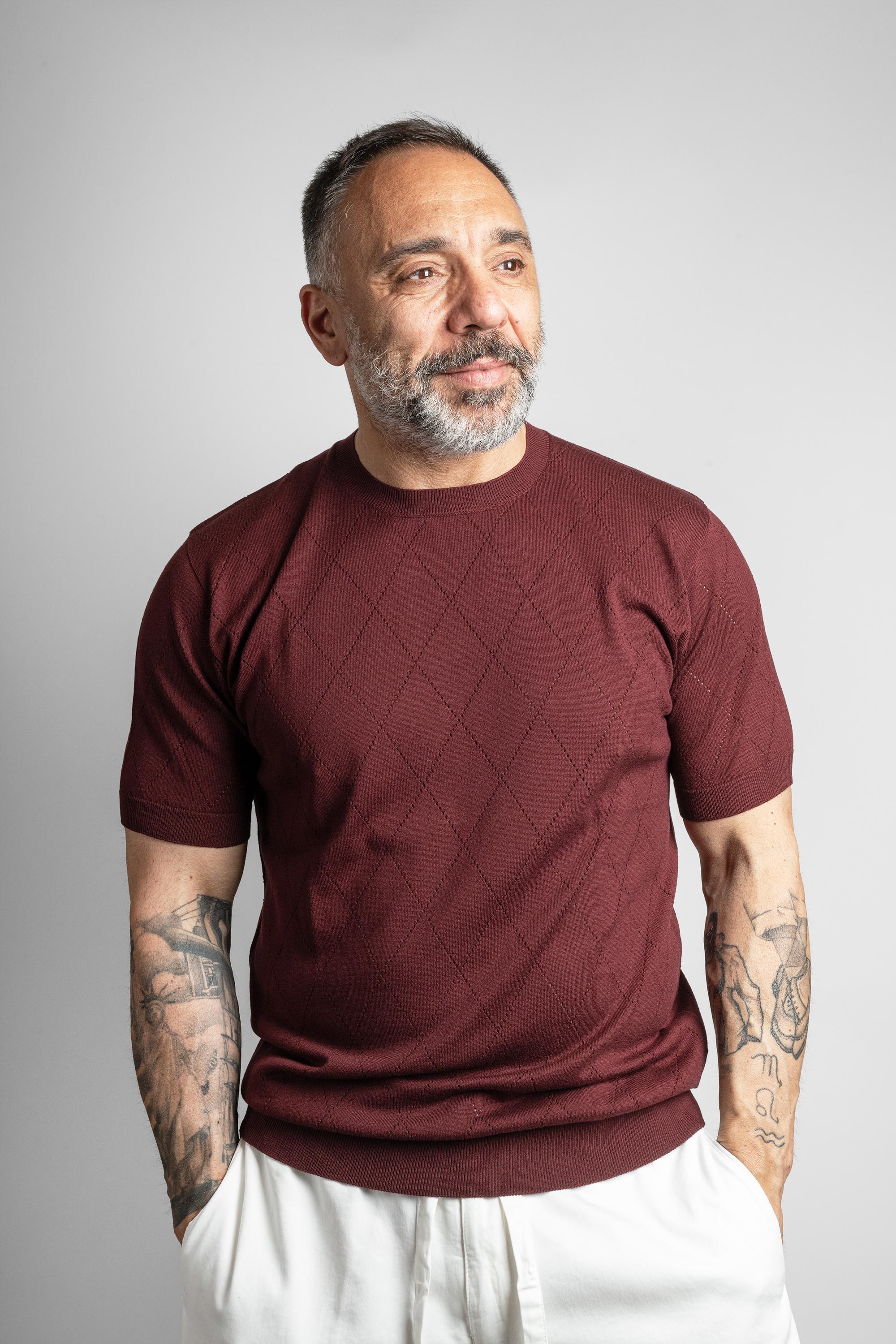 T-shirt SCAGLIONE uomo T-SHIRT 136 Bordeaux T-SHIRT 136 685 SCAGLIONE