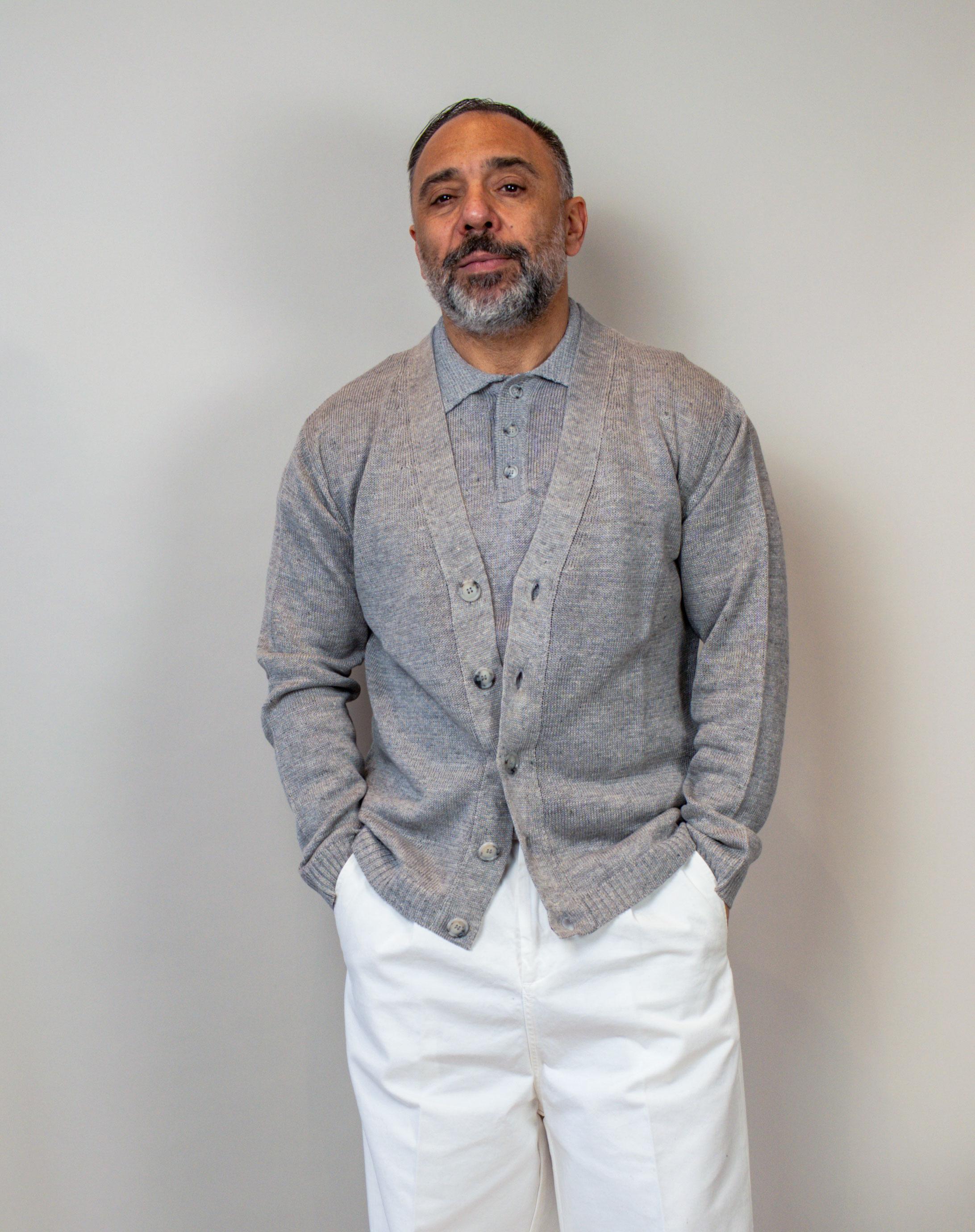 Cardigan Daniele Fiesoli uomo 3080 grigio CARDIGAN 3080 010 DANIELE FIESOLI