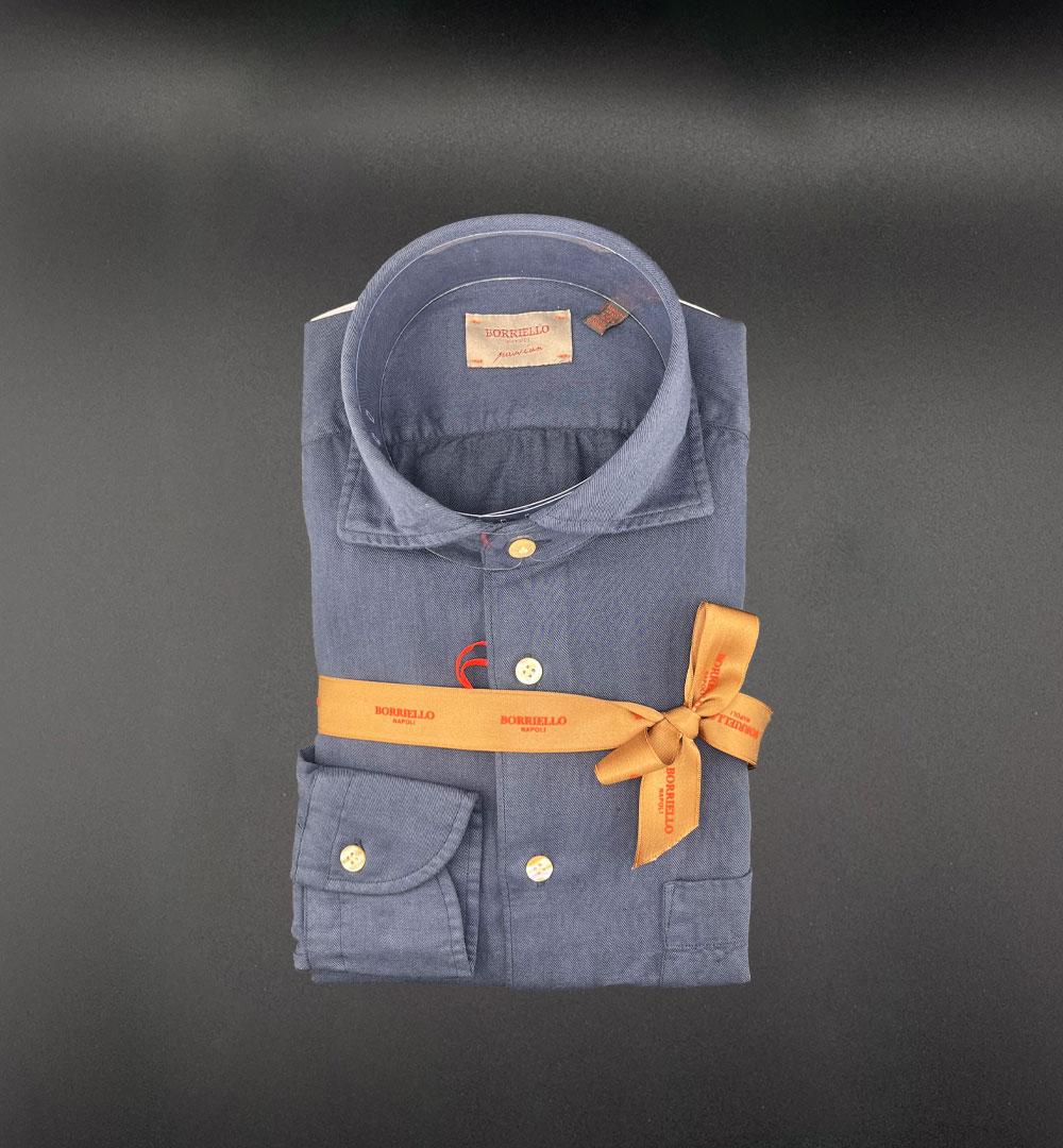 Camicia Borriello uomo 200280 blu 200280 13 BLU BORRIELLO