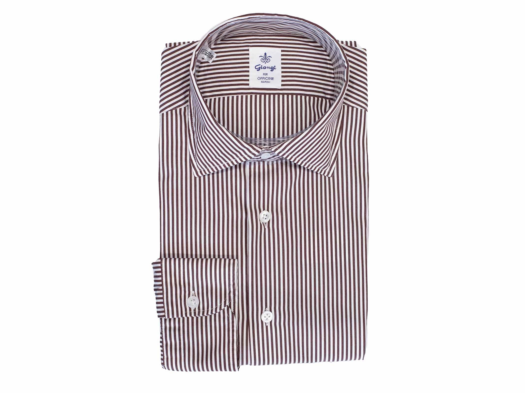 Camicia Giangi uomo 186 57007 moro cotone a righe 186 5700 7 R MORO GIANGI