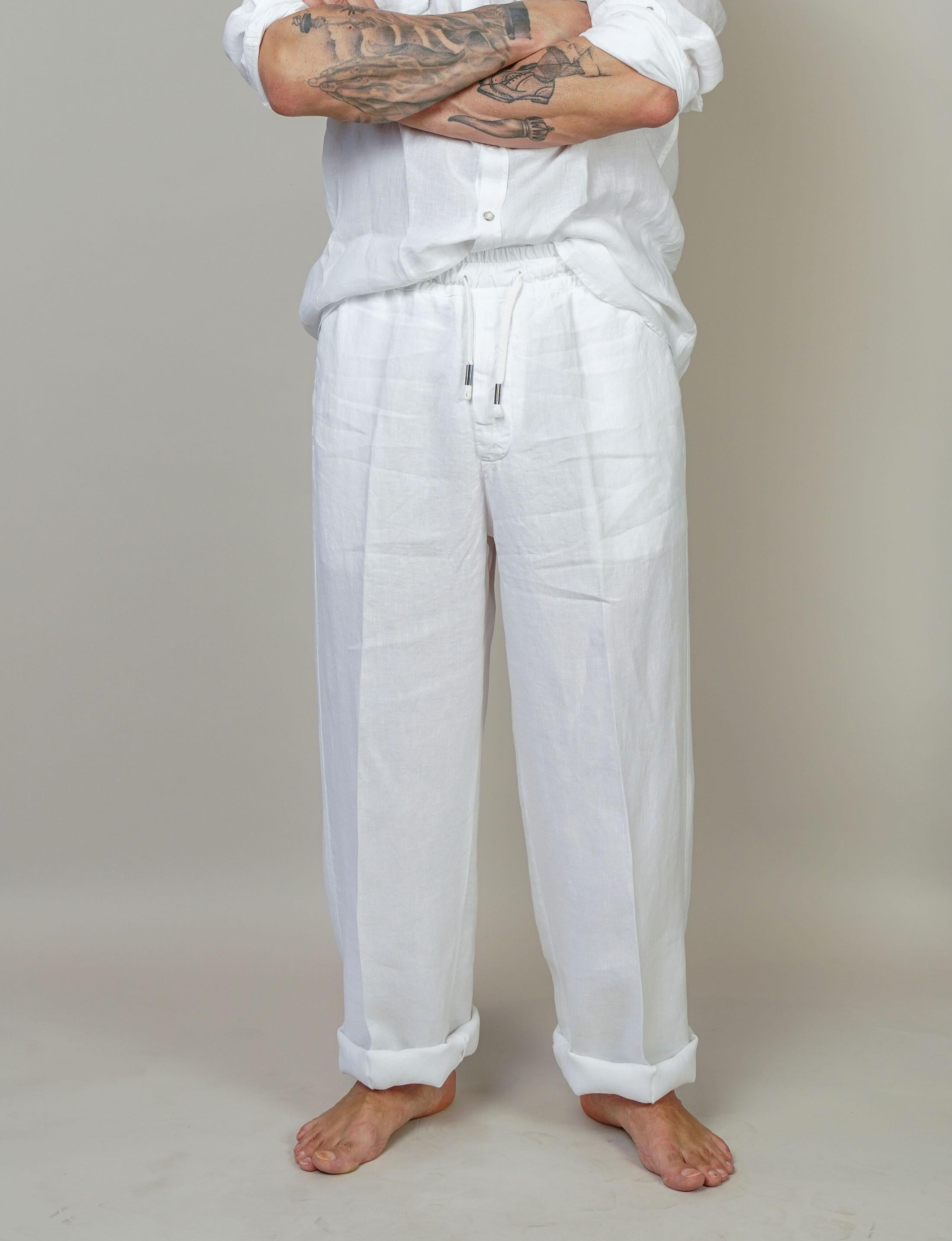 Pantalone Inlinum uomo Pajama bianco PAJAMA TROPEA PANTS BIANCO INLINUM