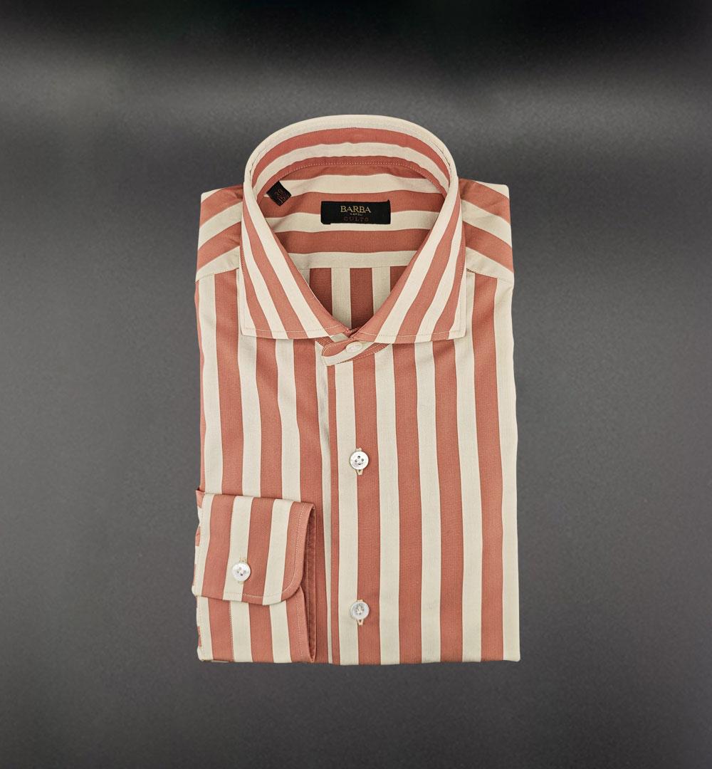 Camicia Barba uomo K1U13P01821102 rosso beige<BR/><BR/> K1U13P01821102 1102 RIGA BARBA