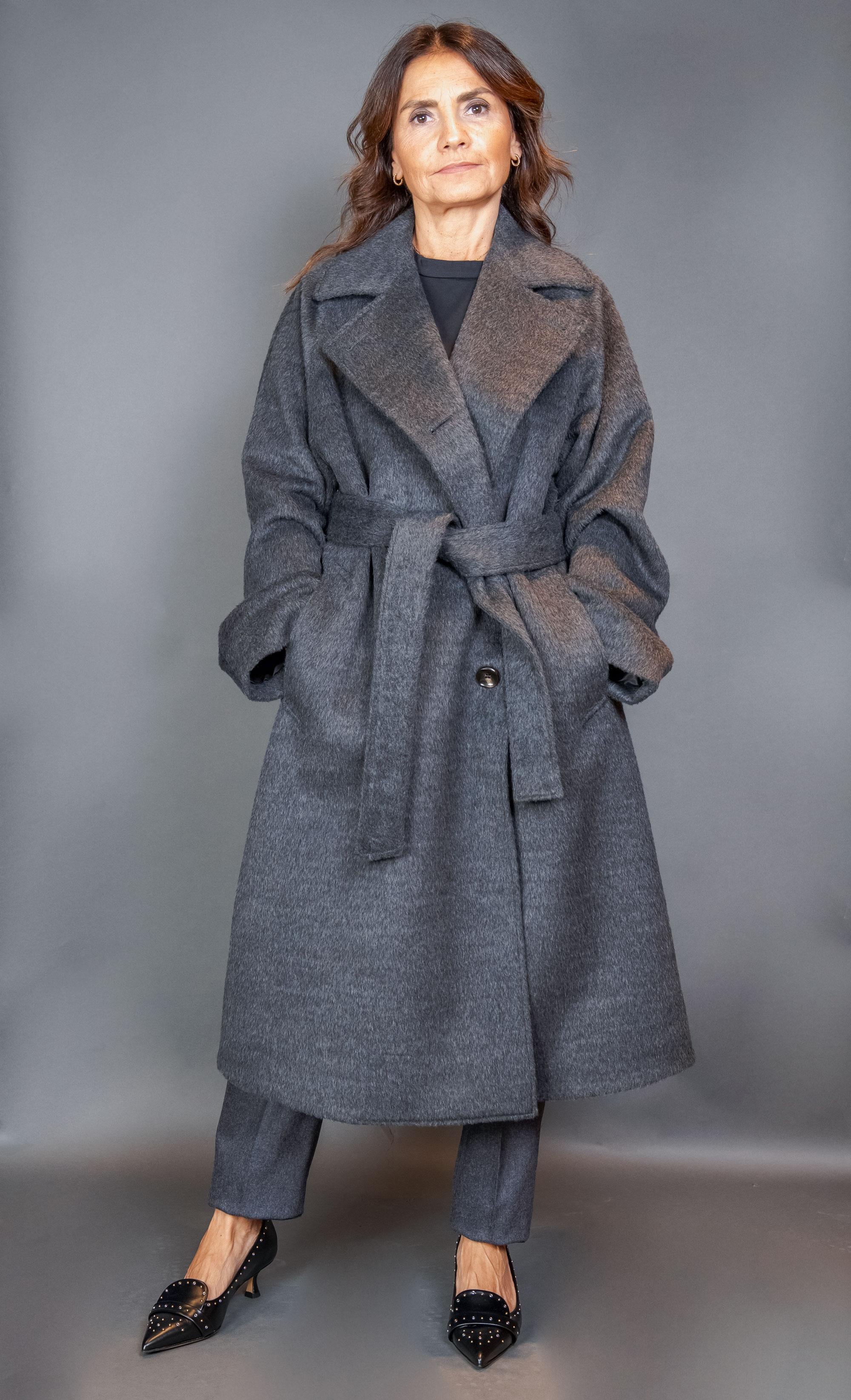 Cappotto L.B.M. donna 7422 Grigio 7422 DOPPIO PETTO L.B,M