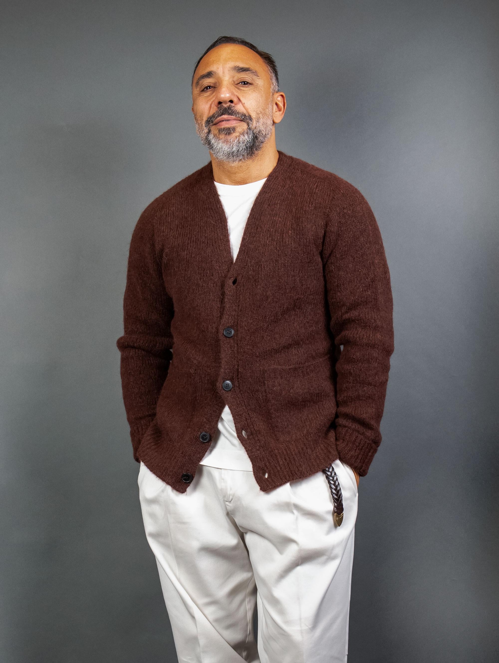 Cardigan OFFICINE uomo 302 09 Marrone 302 09 268 SABLE OFFICINE