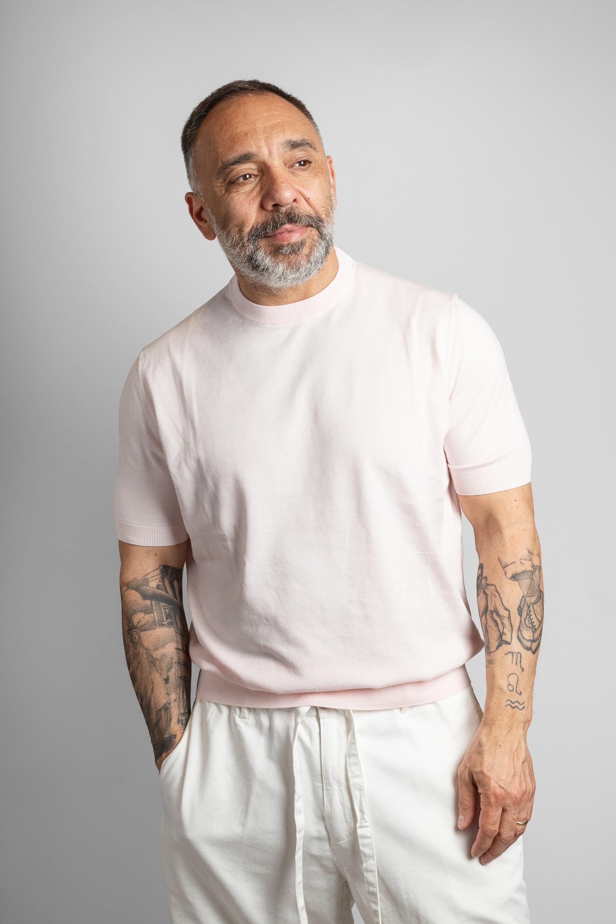 Maglia FEDELI uomo GIROCOLLO 8014 Rosa GIROCOLLO 8014 38 FEDELI