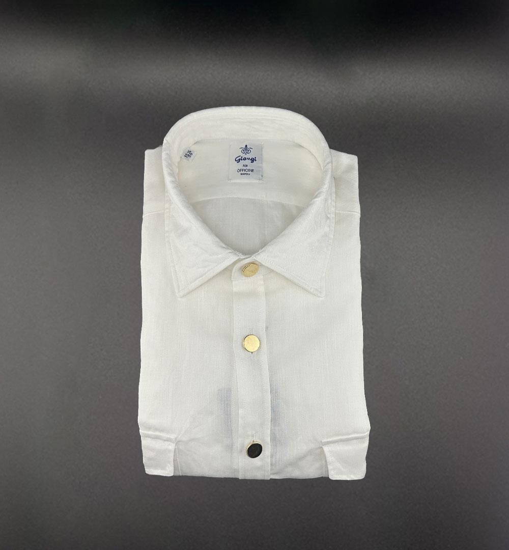Camicia Giangi x Officine uomo Coral bianca CORAL 5713 WHITE GIANGI
