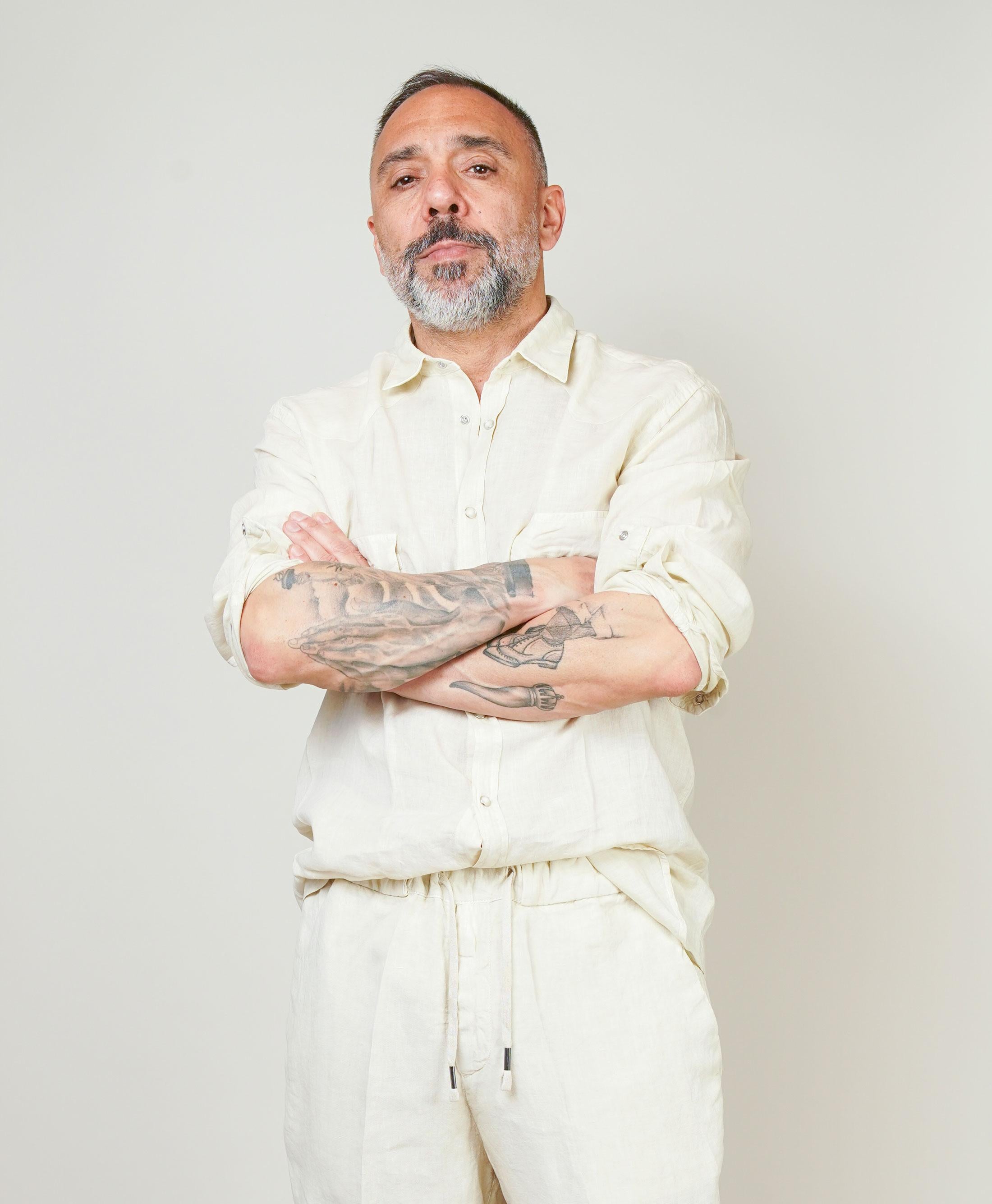 Camicia Inlinum uomo Marck baia tortora MARCK BAIA CIL02 TORTORA INLINUM