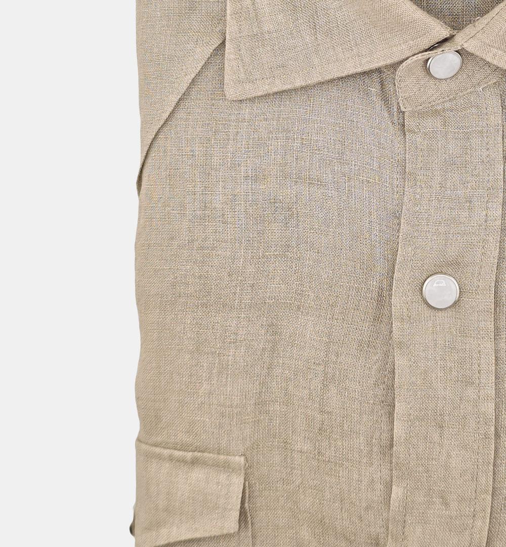 Camicia Barba uomo WSU10 2054112 sabbia WSU10 2054112 4 BARBA