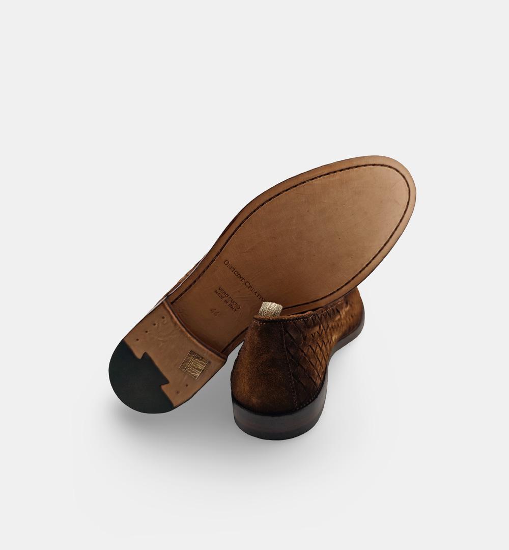 Mocassini OFFICINE CREATIVE uomo OPERA004 Tabacco OPERA/004 AERO INTRECCIO OFFICINE CREATIVE
