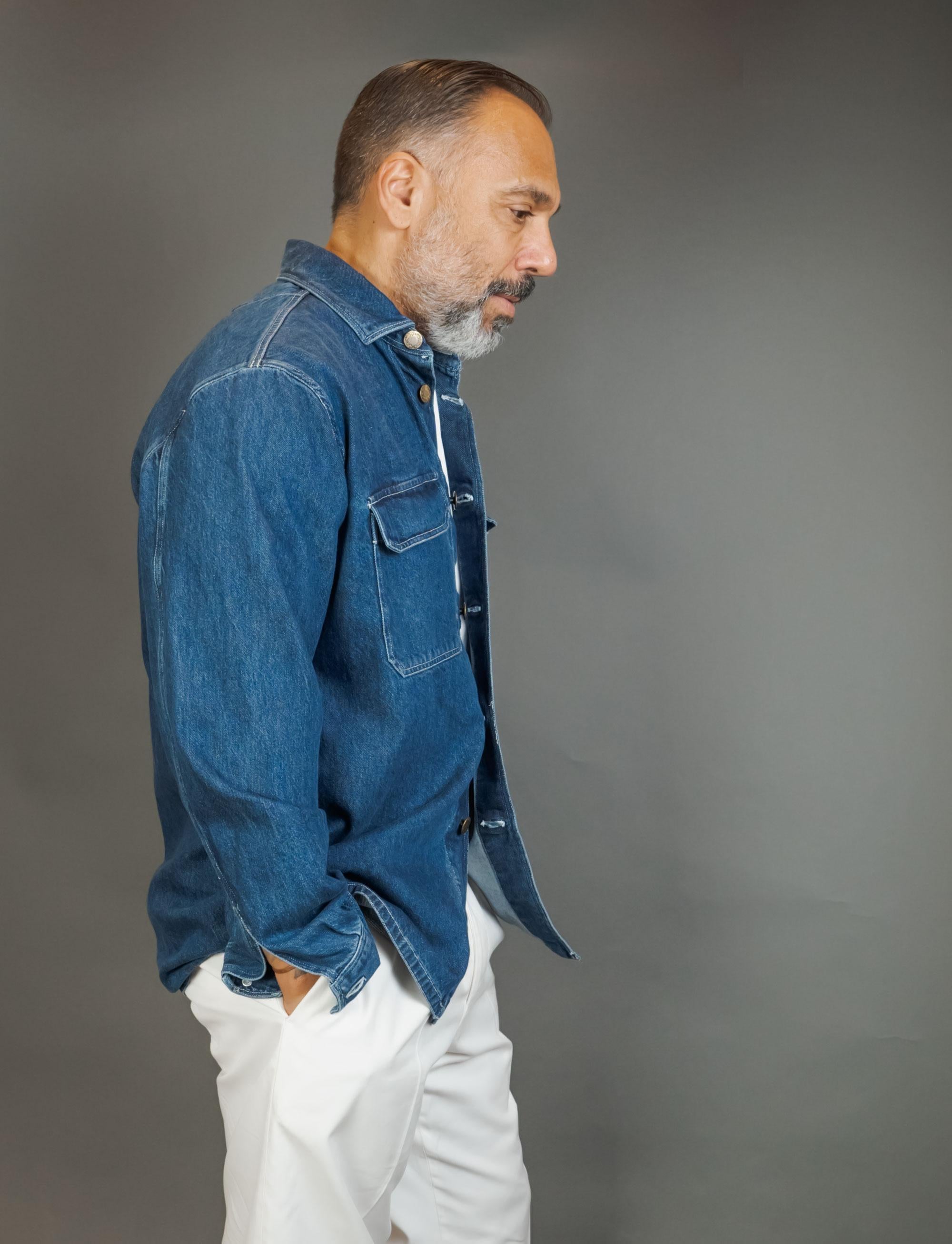 Overshirt GIANGI uomo ROBERTO Denim medio ROBERTO DENIM MEDIO GIANGI X OFFICINE