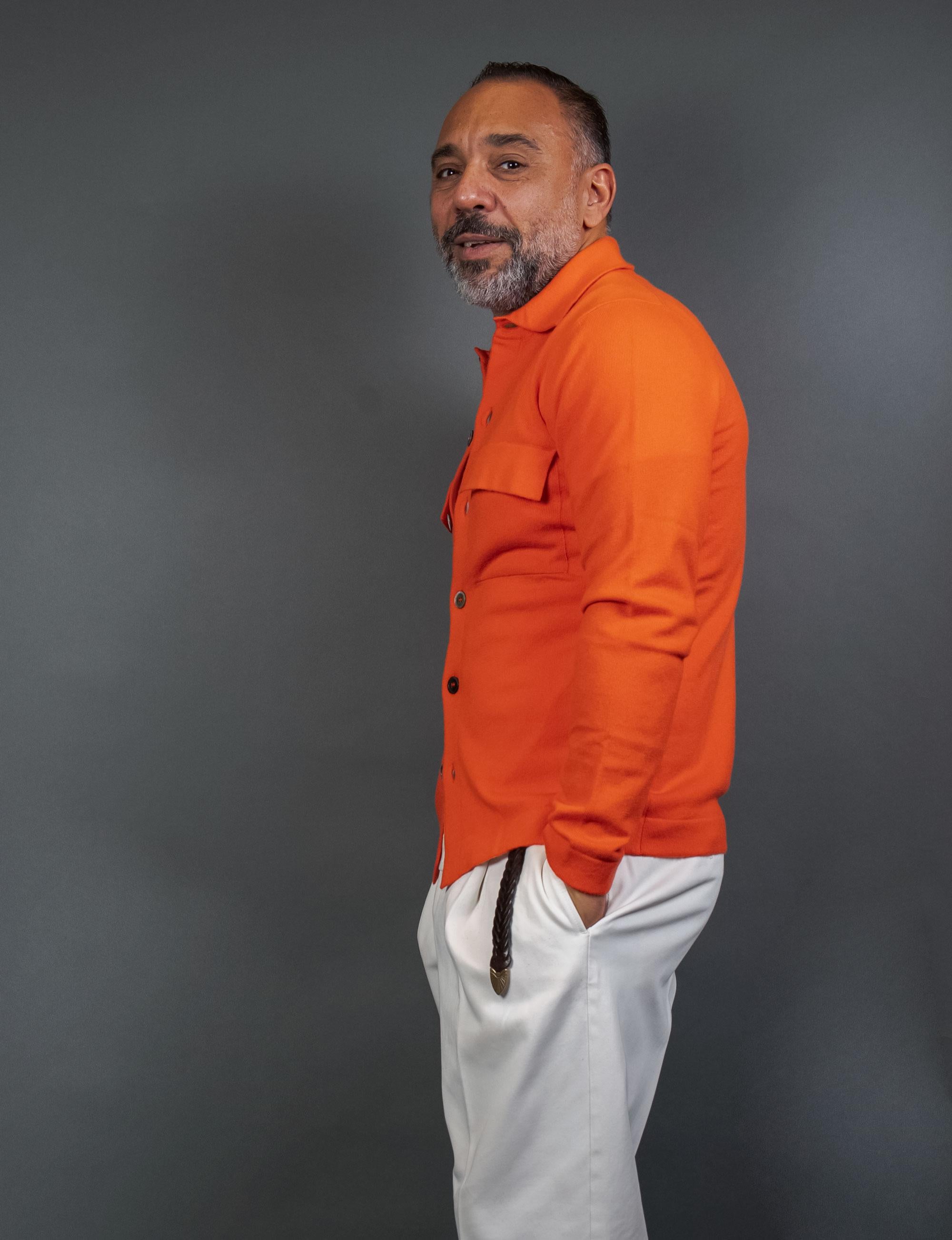 Cardigan Della Ciana uomo 18079 Arancione 18079 CAROTA Della Ciana